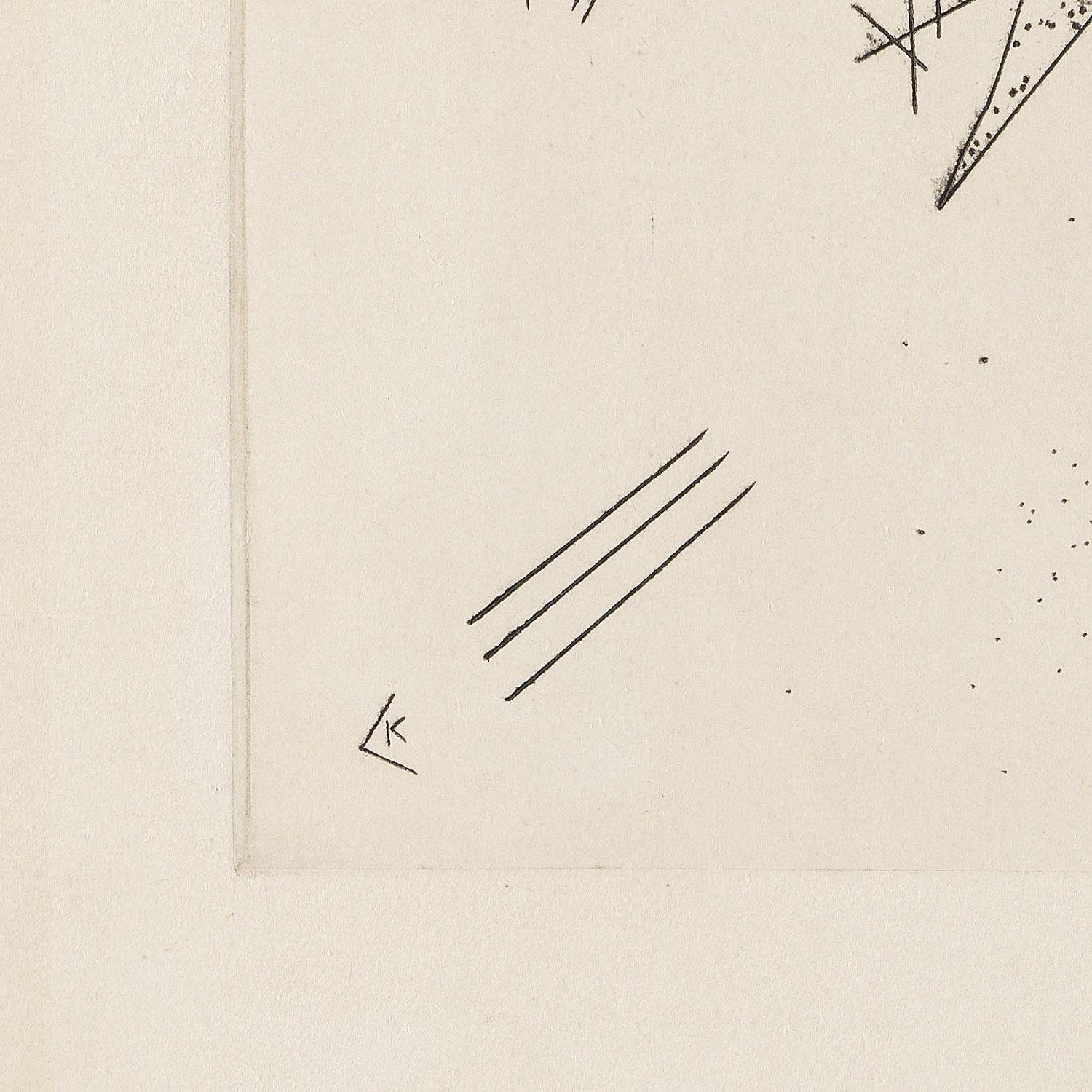detail of the fine art reproduction from the bottom left corner