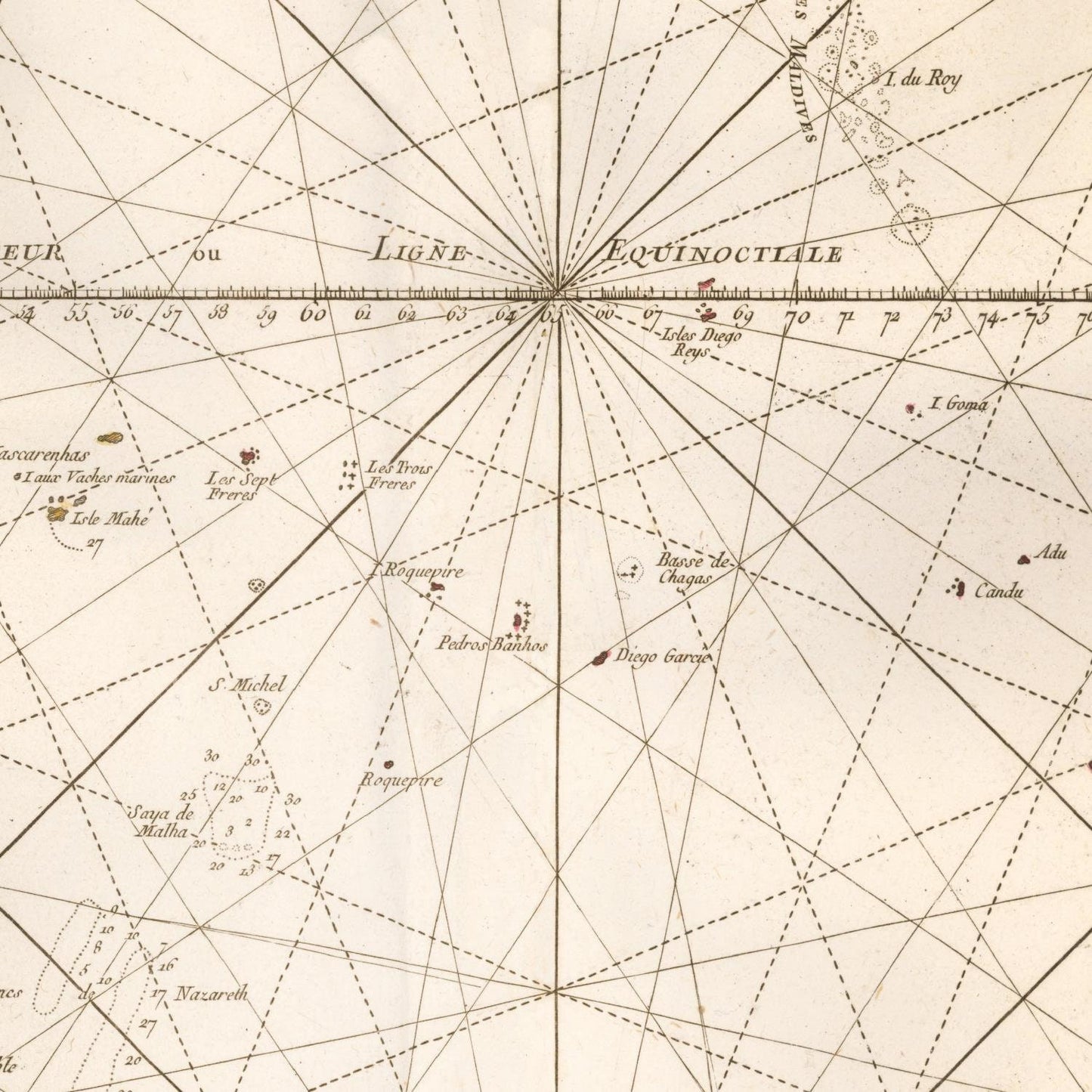 detail of the map from the centre 