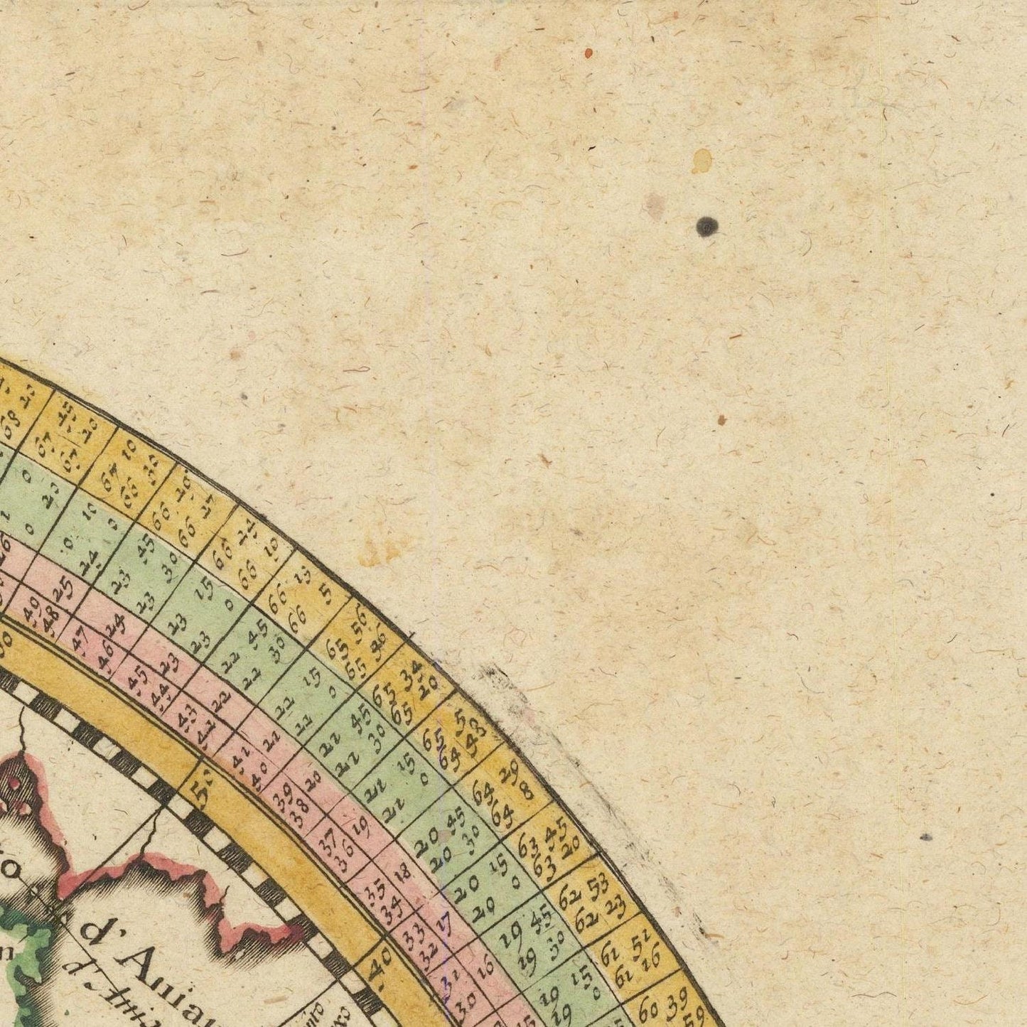 detail of the map from the top right corner