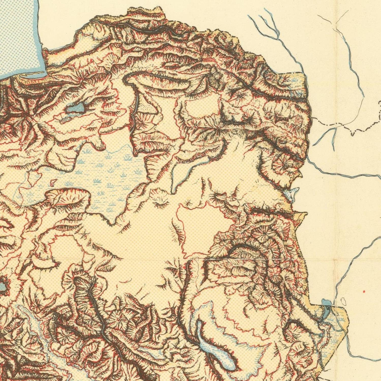 detail of the map from the centre left