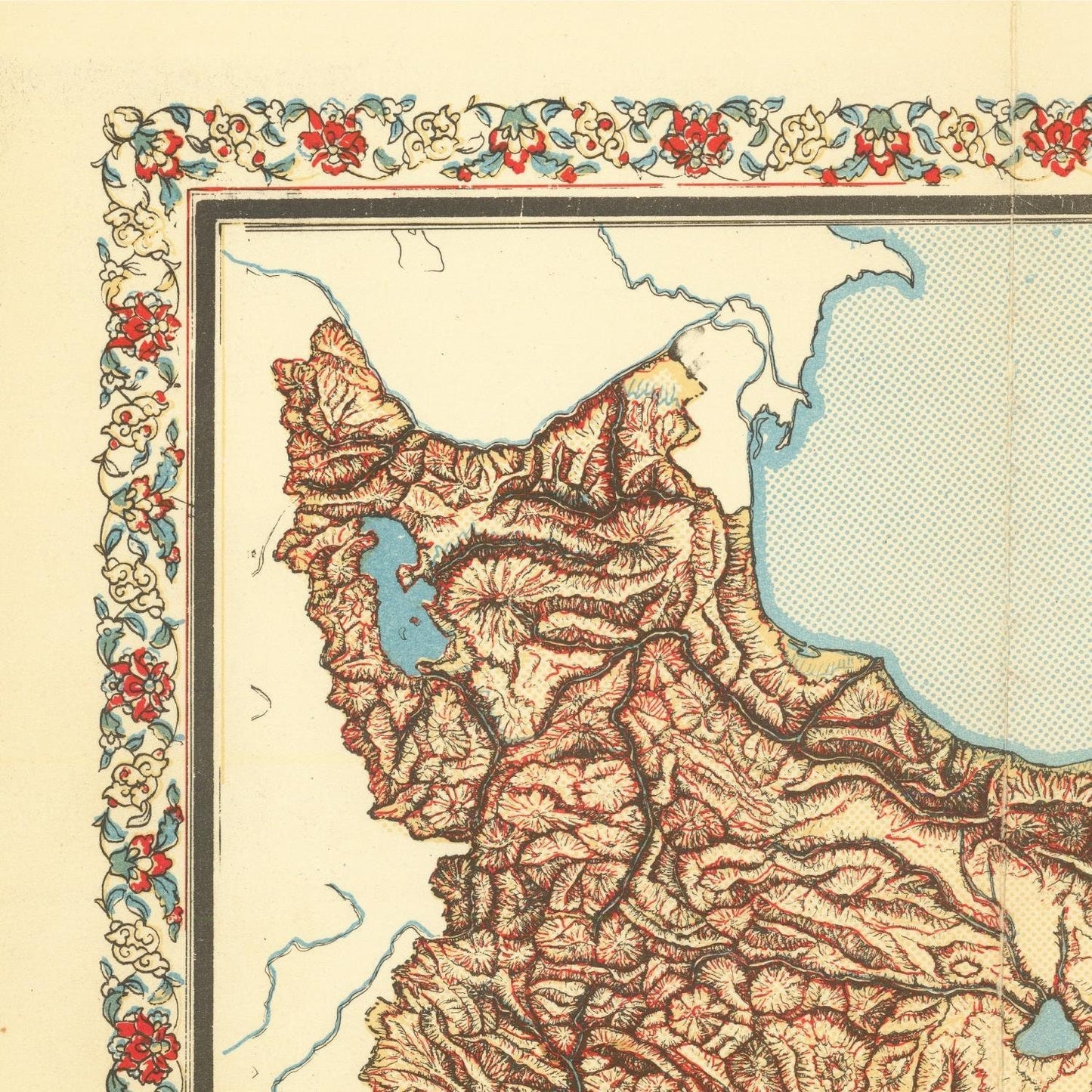 detail of the map from the top left corner