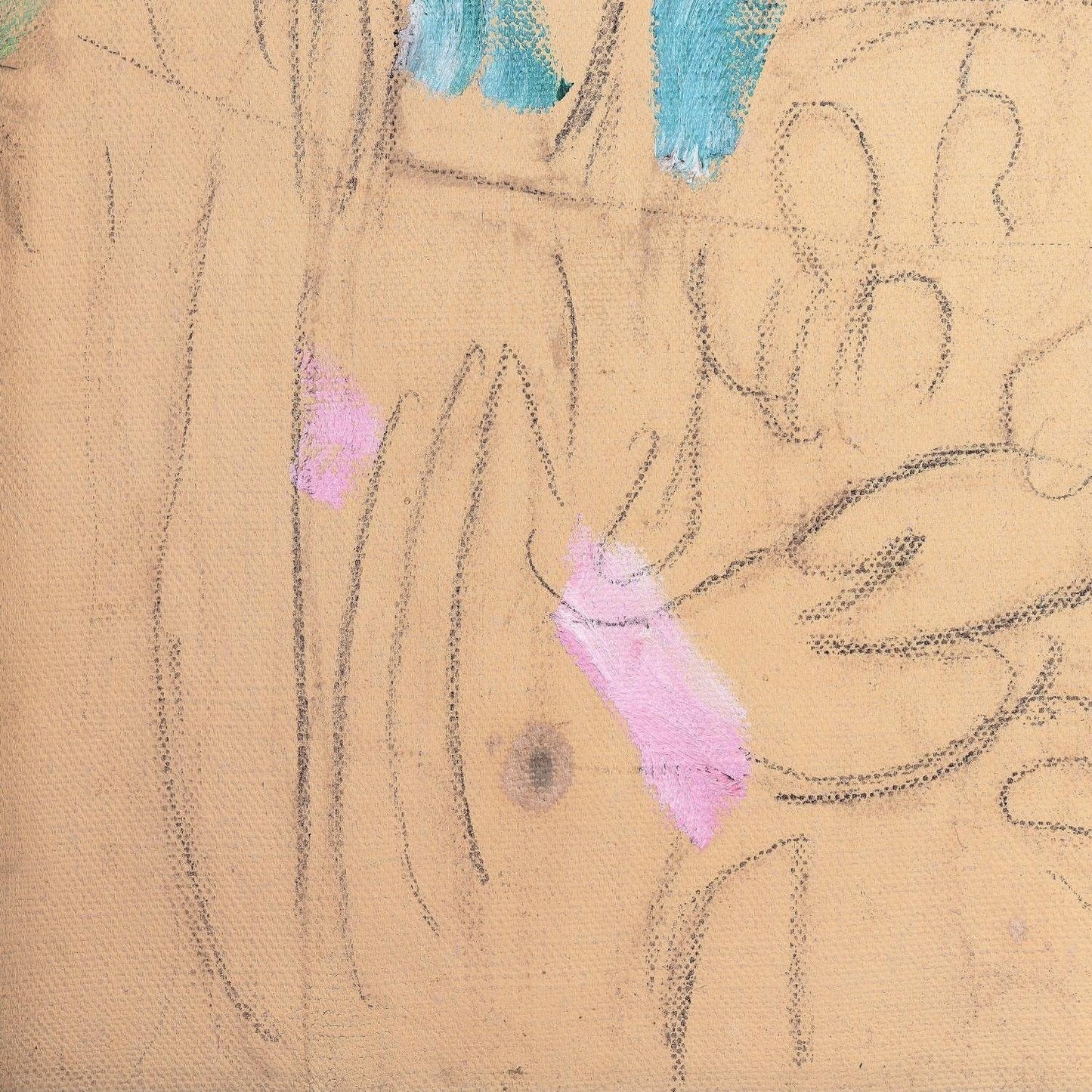 detail of the fine art reproduction from the bottom left corner