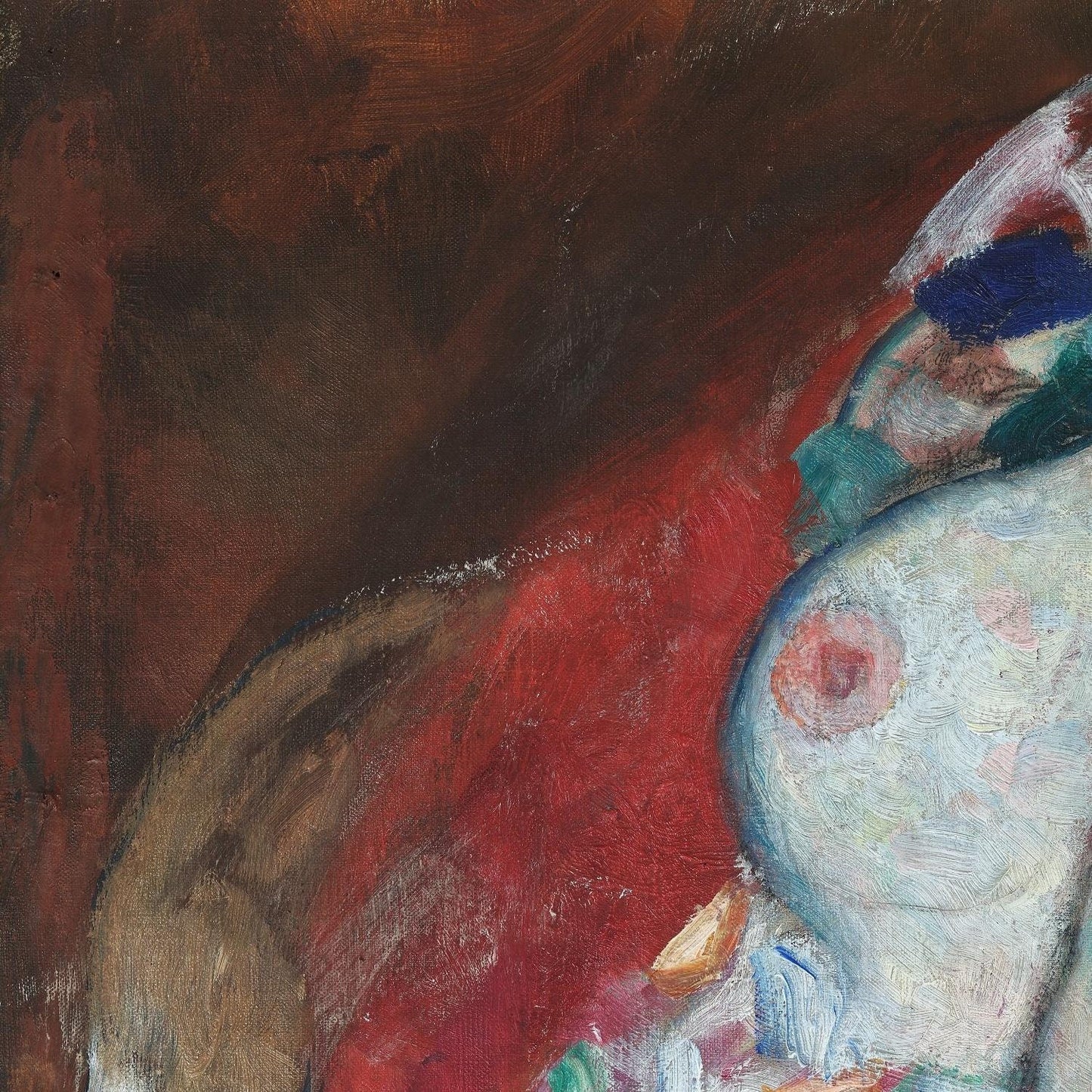 detail of the fine art reproduction from the top left corner