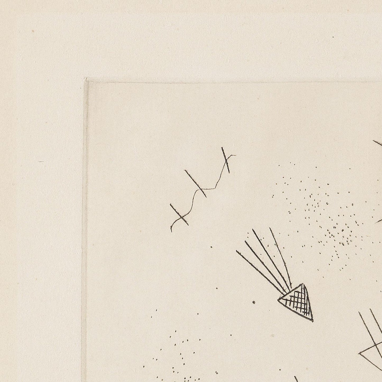 detail of the fine art reproduction from the top left corner