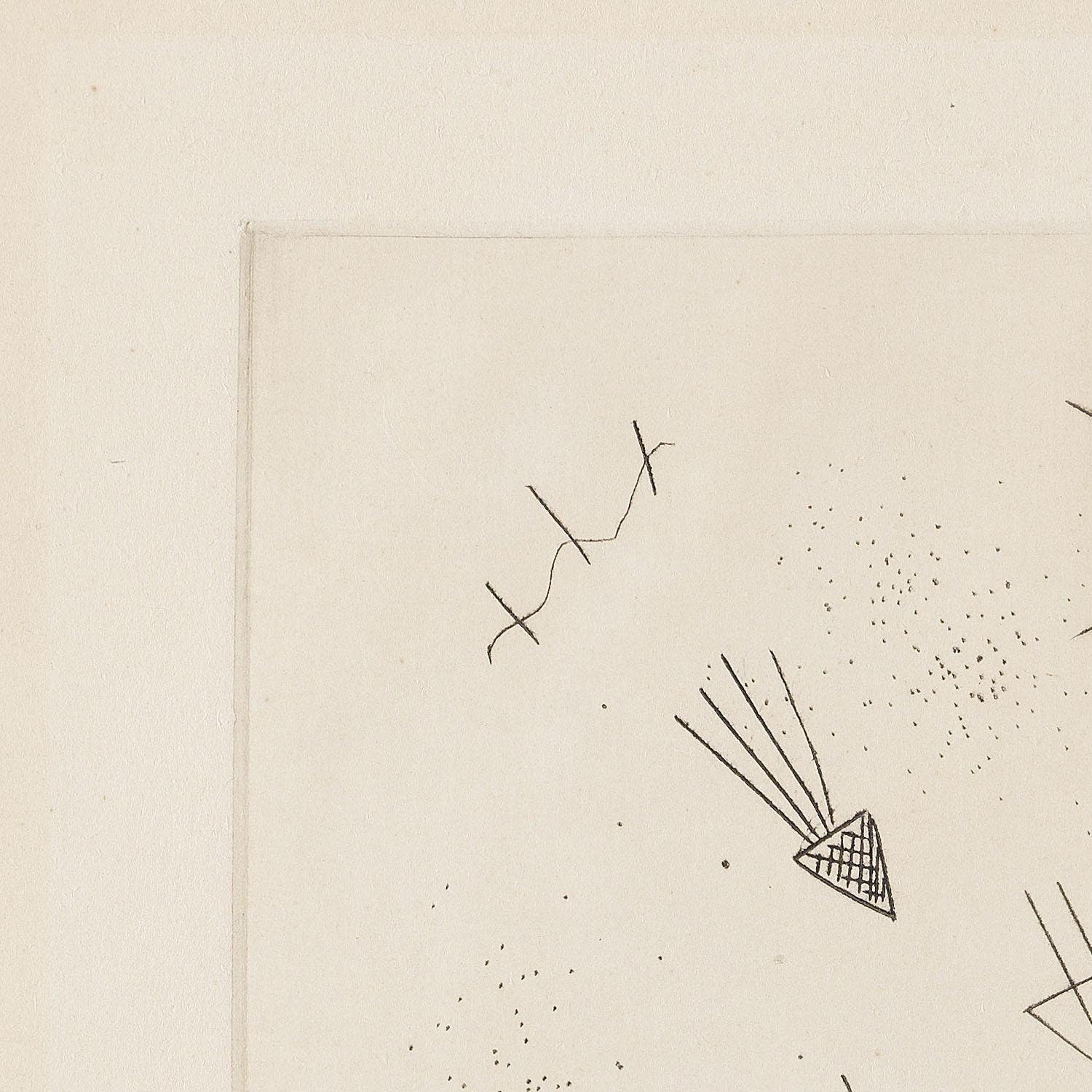 detail of the fine art reproduction from the top left corner
