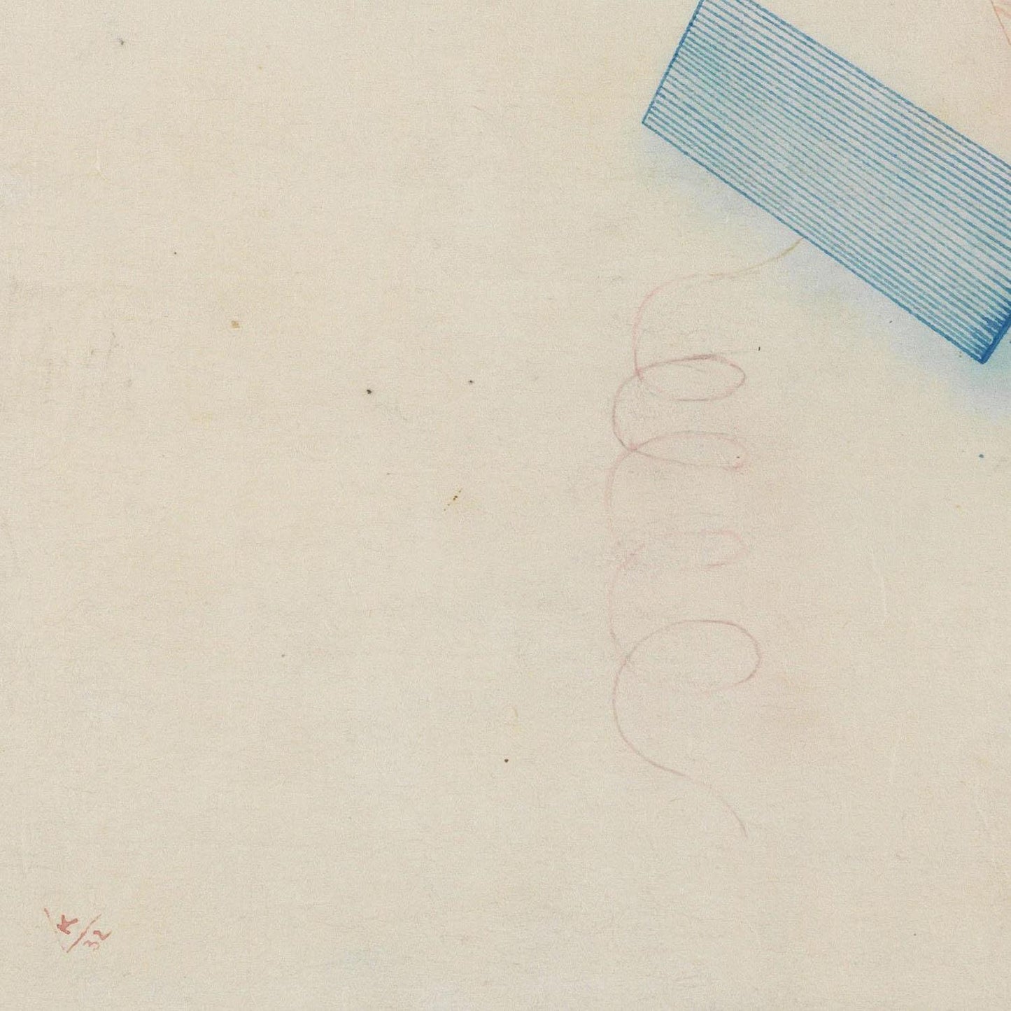 detail of the fine art reproduction from the bottom left corner