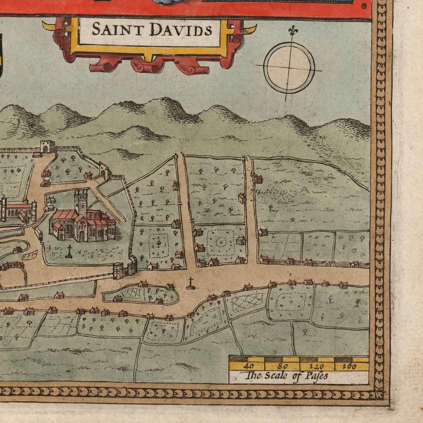 detail of the map from the bottom right corner