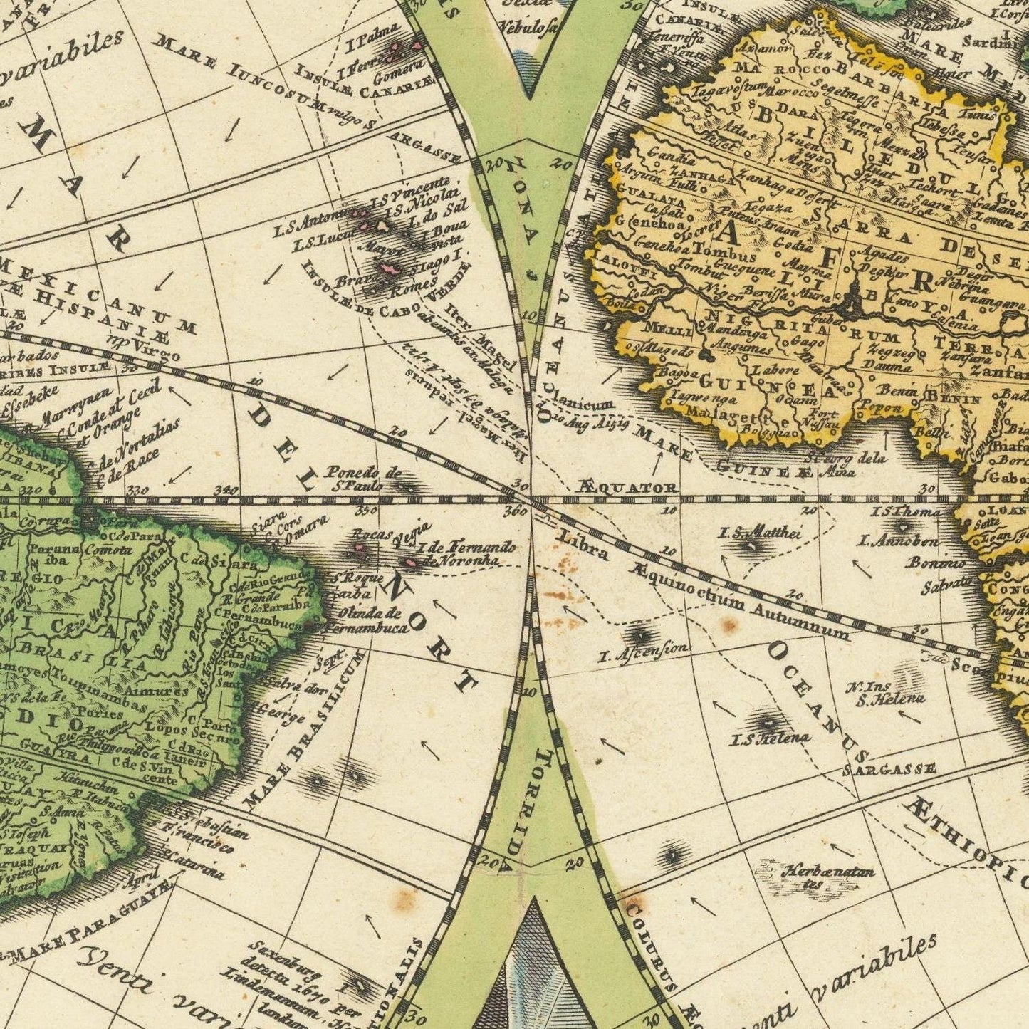 detail of the map from the centre 