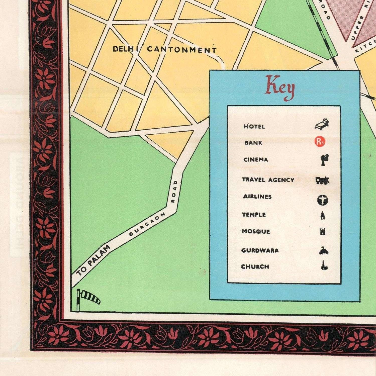 detail of the map from the bottom left corner