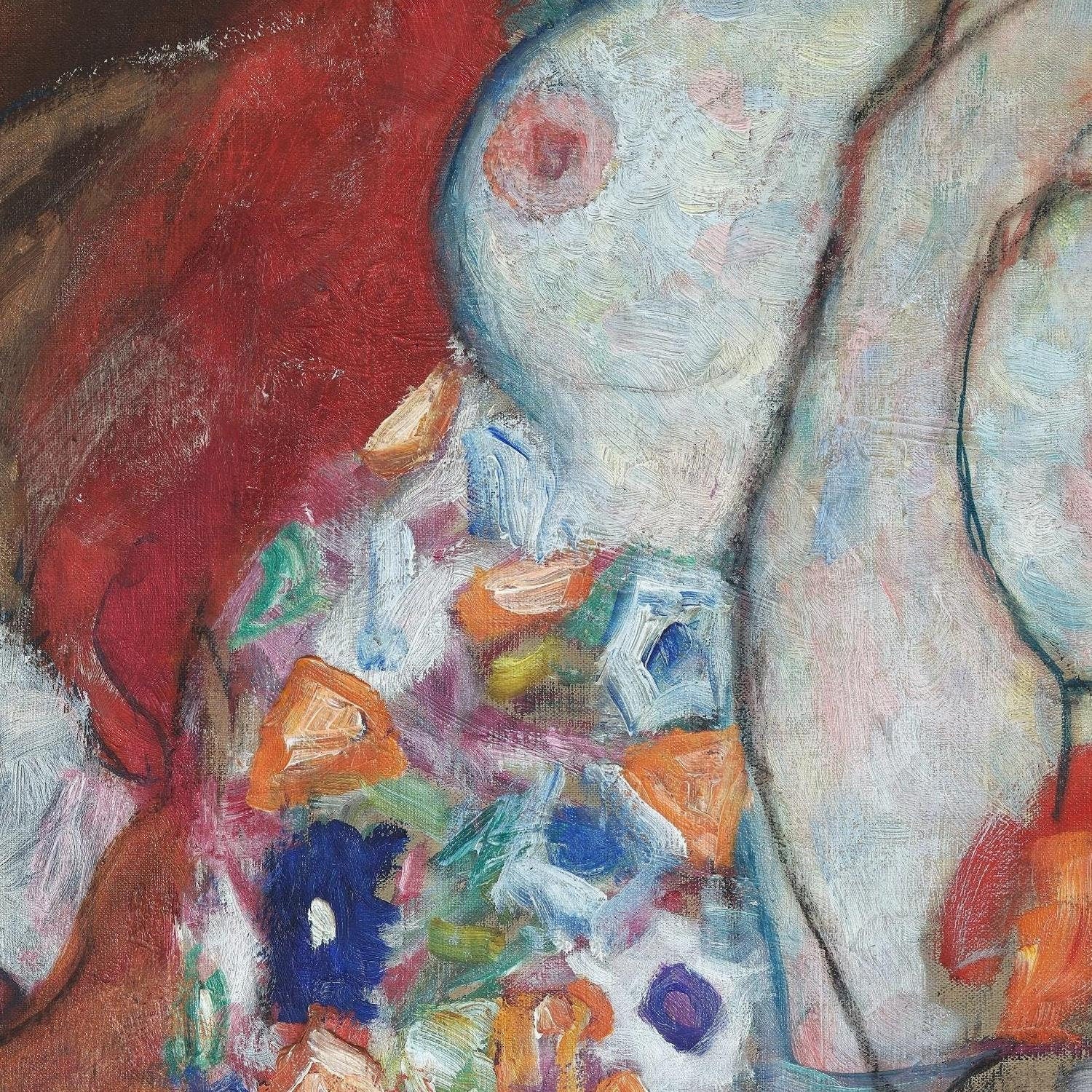 detail of the fine art reproduction from the centre left