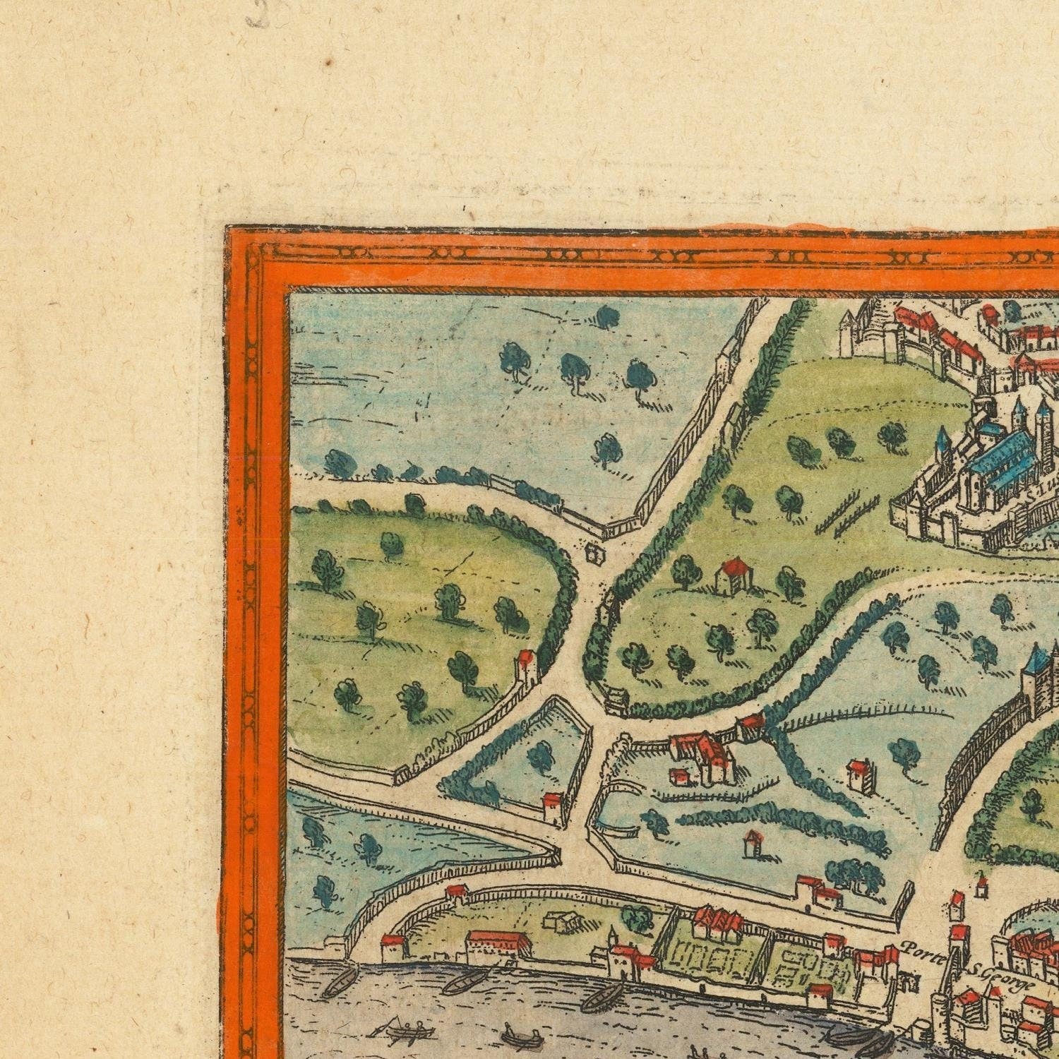 detail of the map from the top left corner