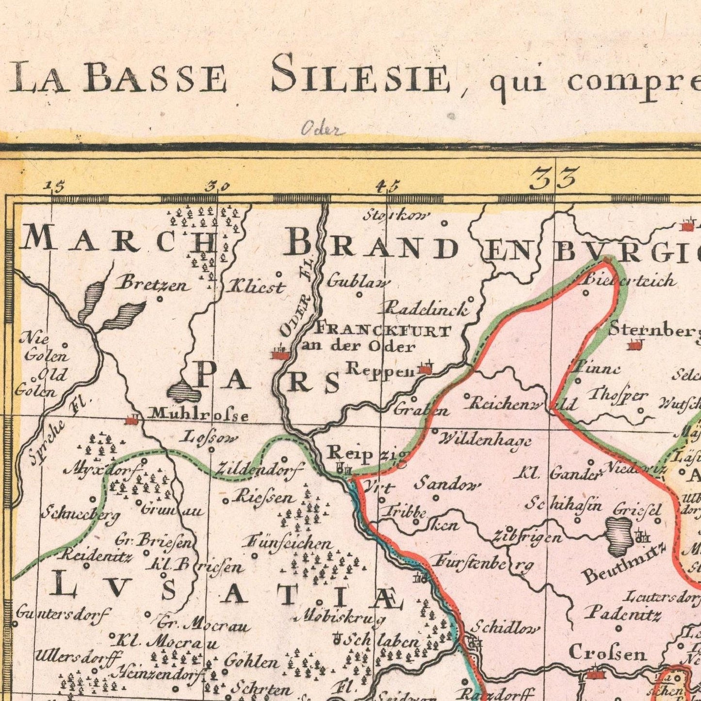 detail of the map from the centre left