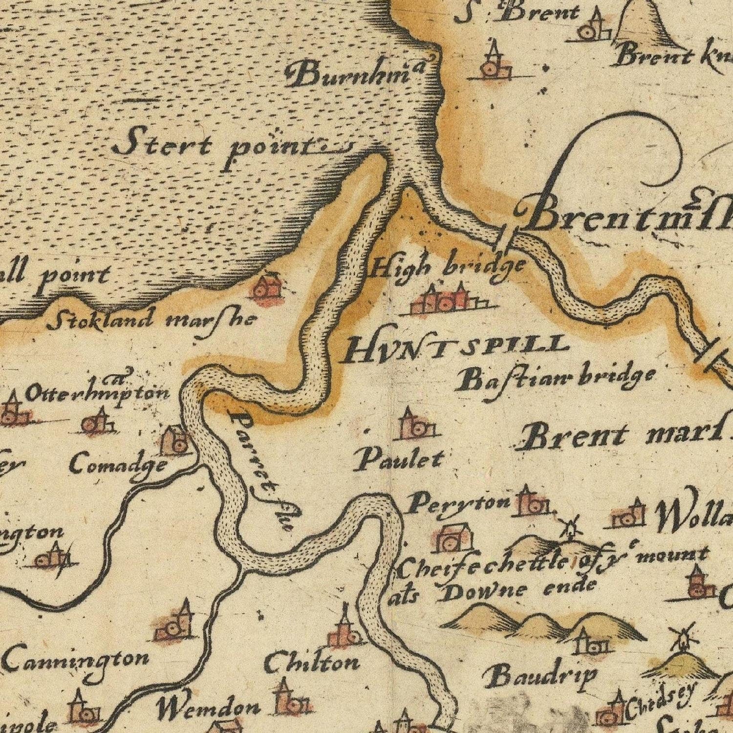 detail of the map from the centre 