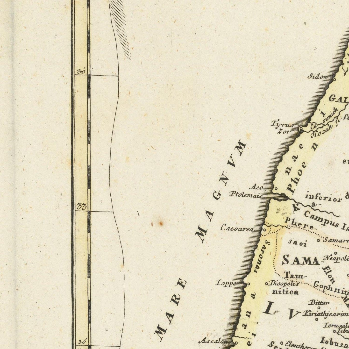 detail of the map from the centre left