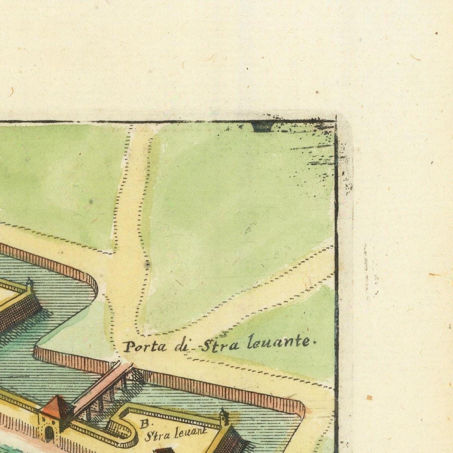 detail of the map from the top right corner