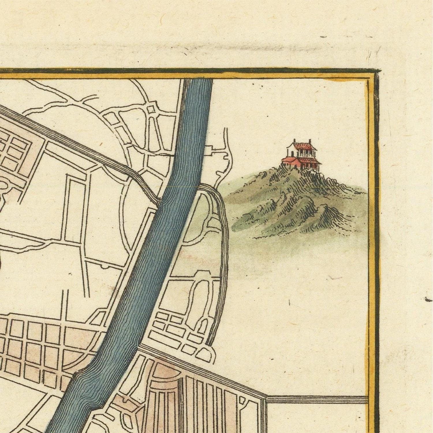 detail of the map from the top right corner