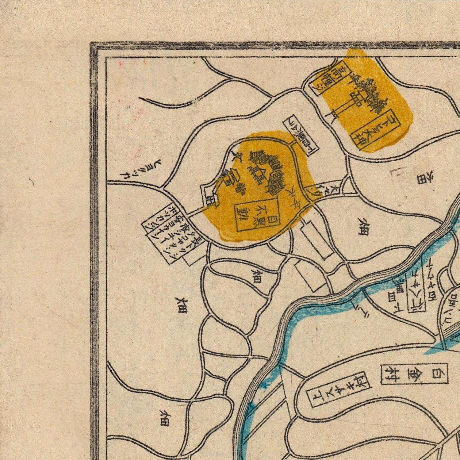 detail of the map from the top left corner