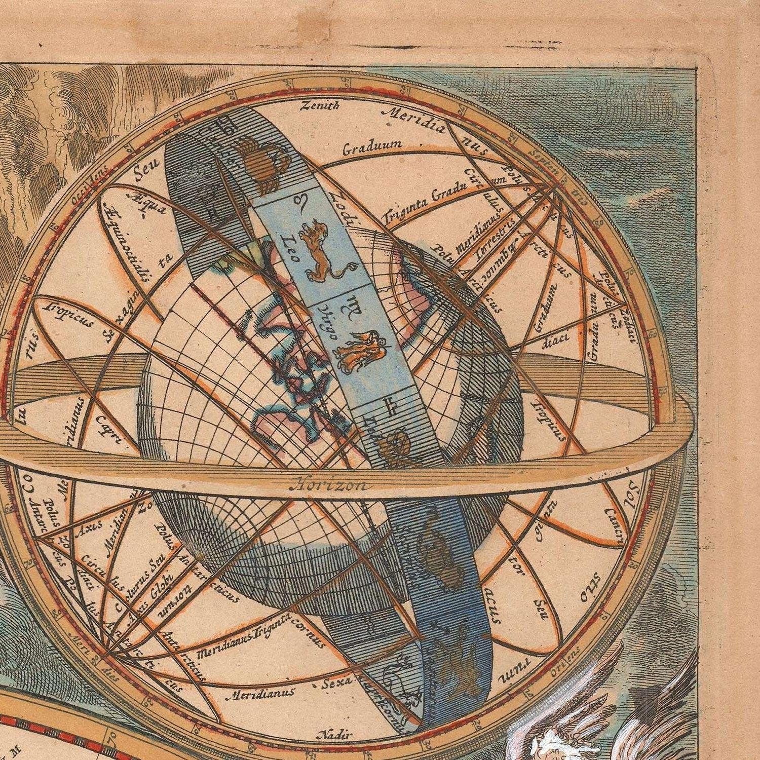 detail of the map from the top right corner