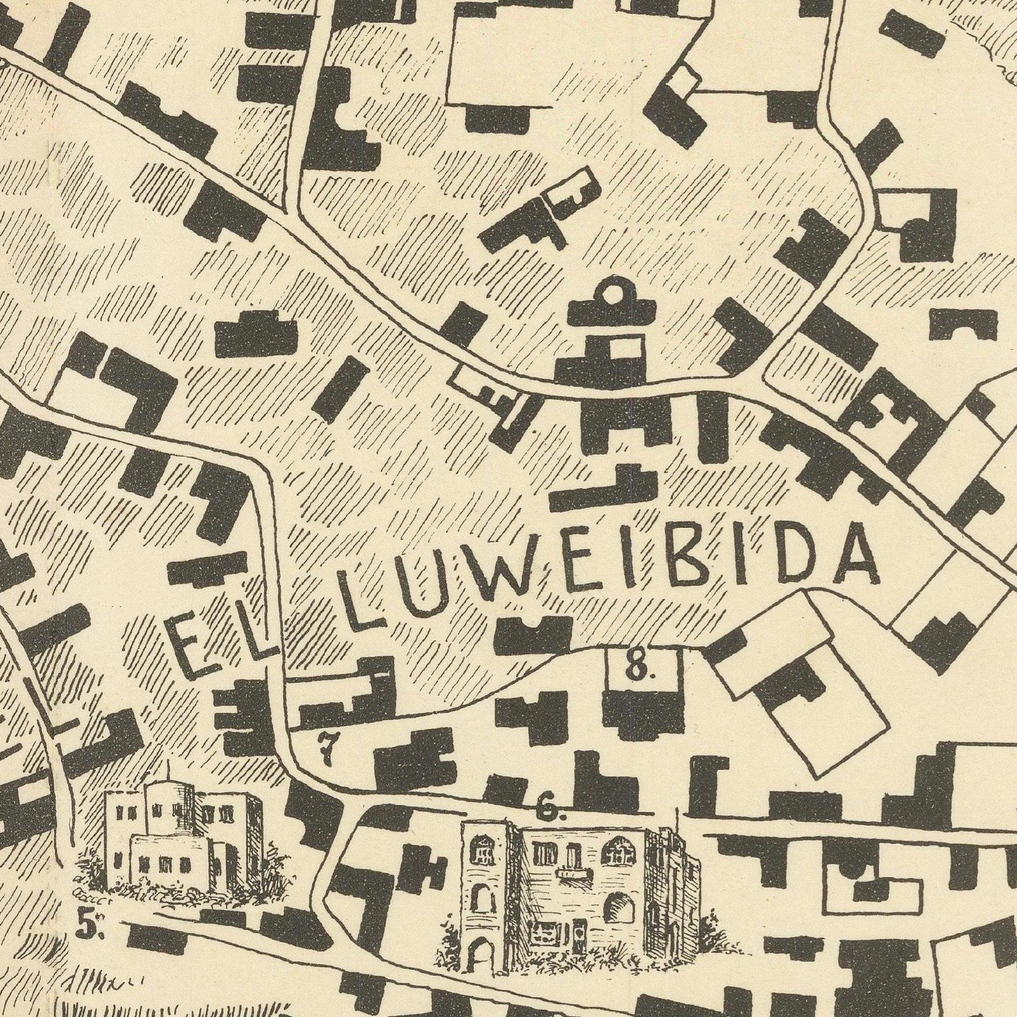 detail of the map from the centre left