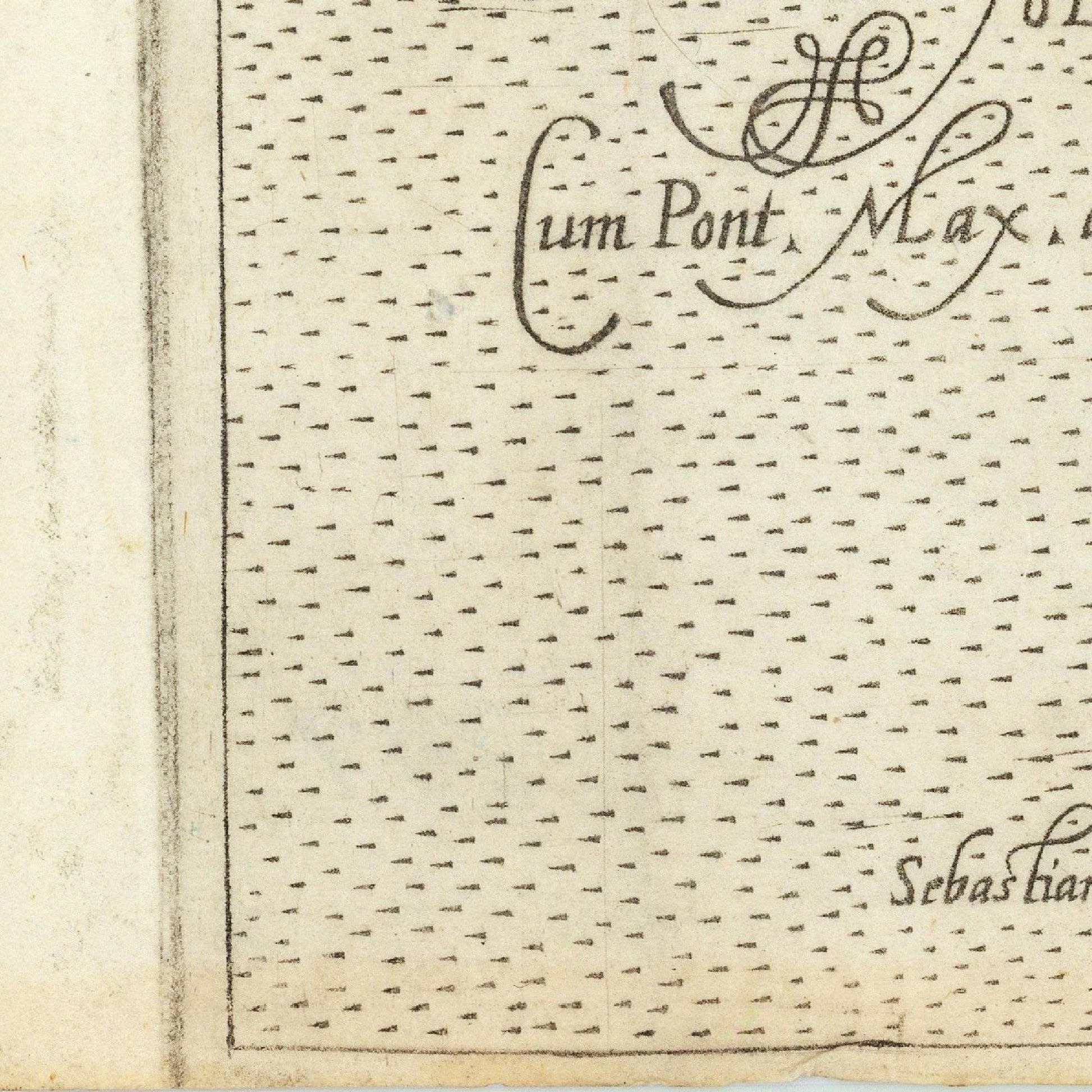 detail of the map from the bottom left corner