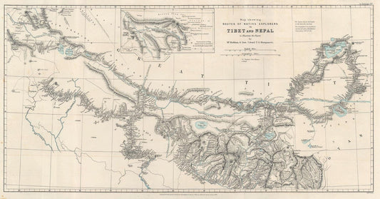 presentation of the map reproduction without a frame