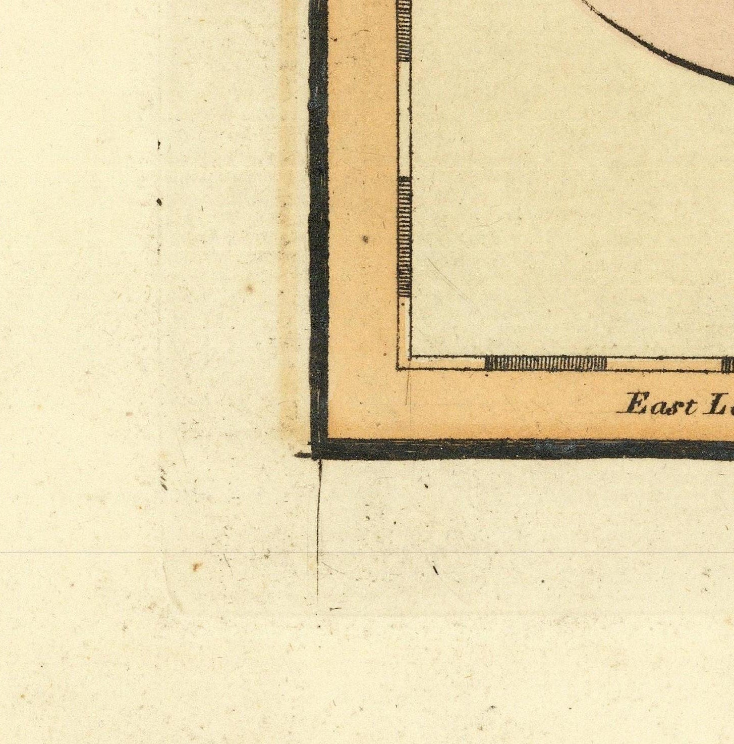 detail of the map from the bottom left corner