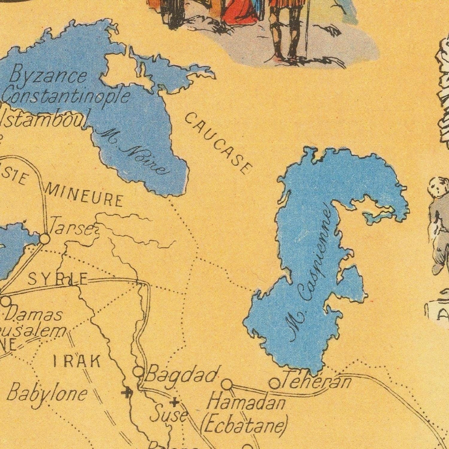 detail of the map from the centre left