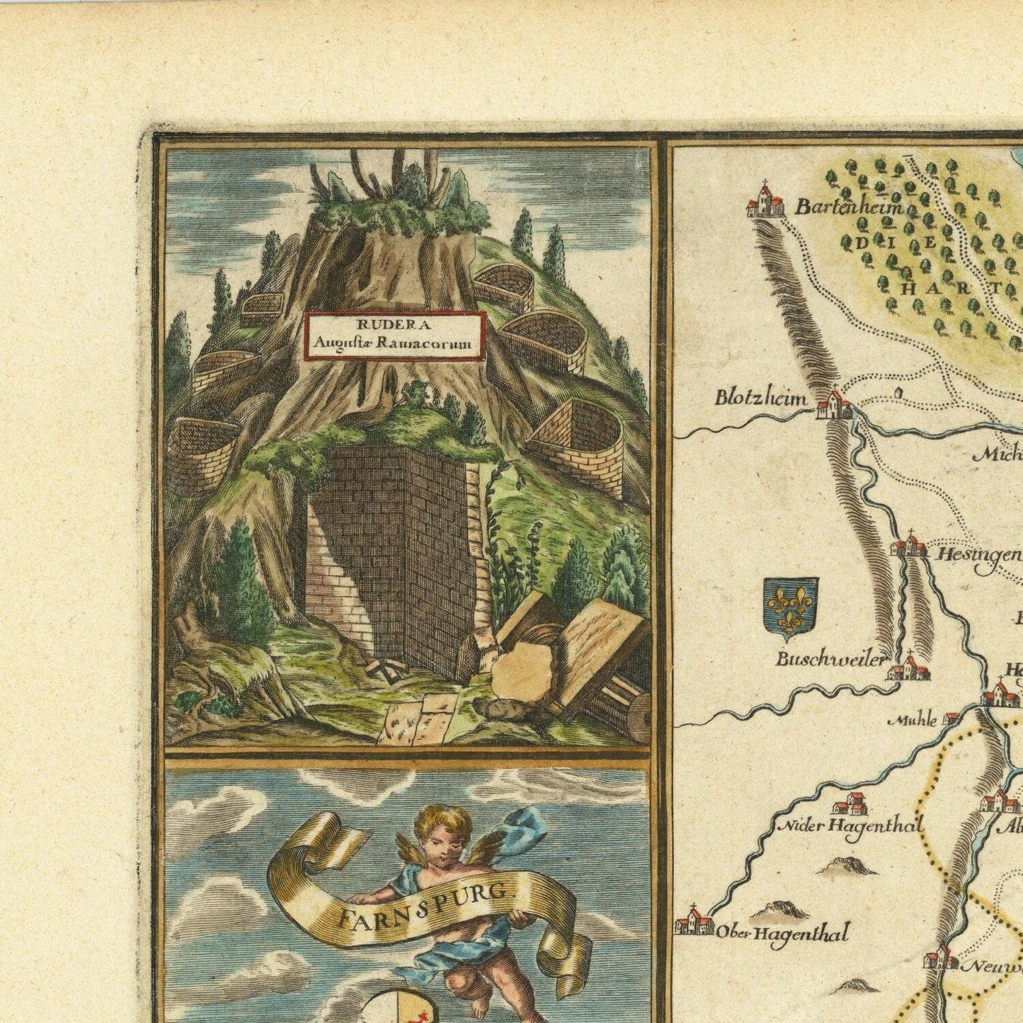 detail of the map from the top left corner