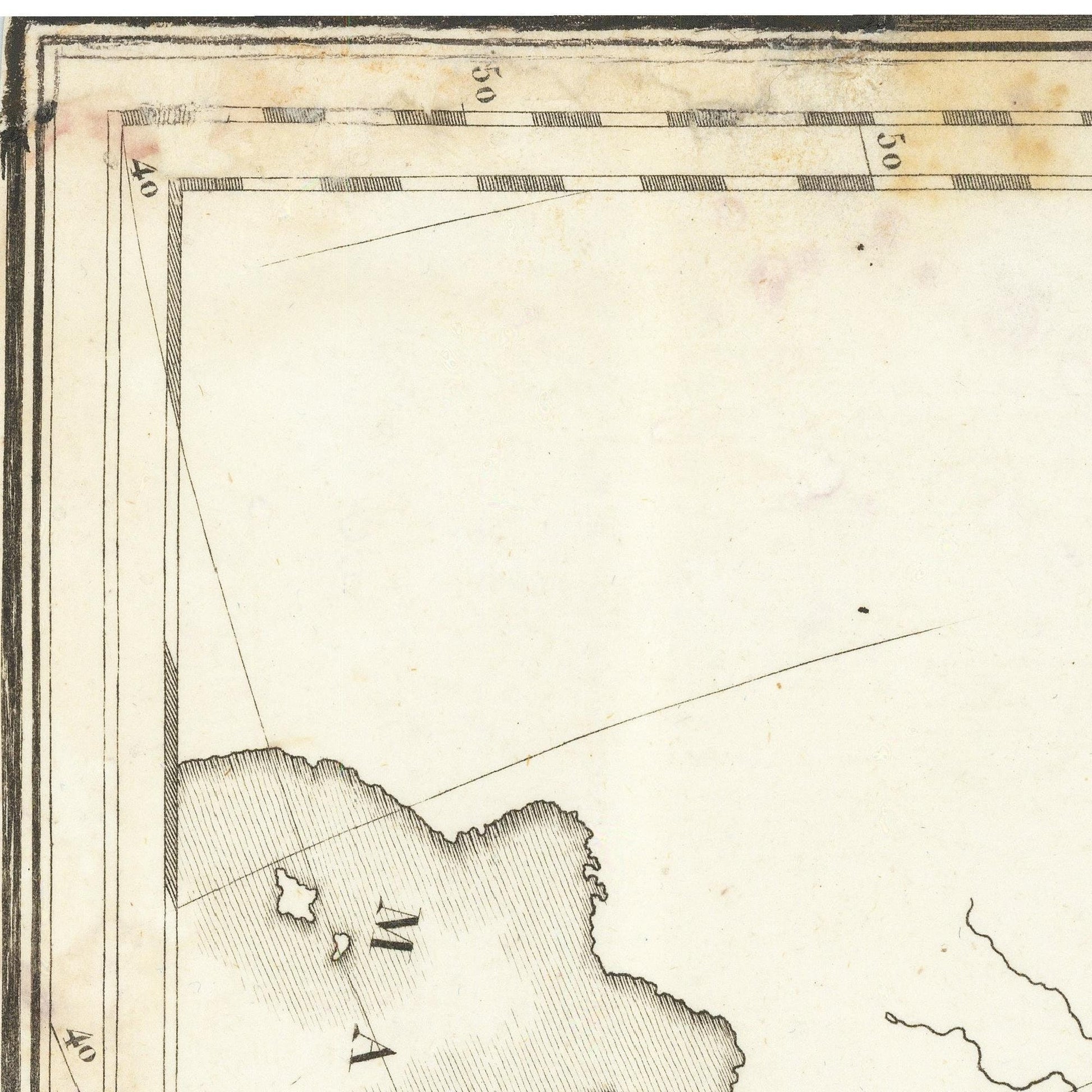 detail of the map from the top left corner