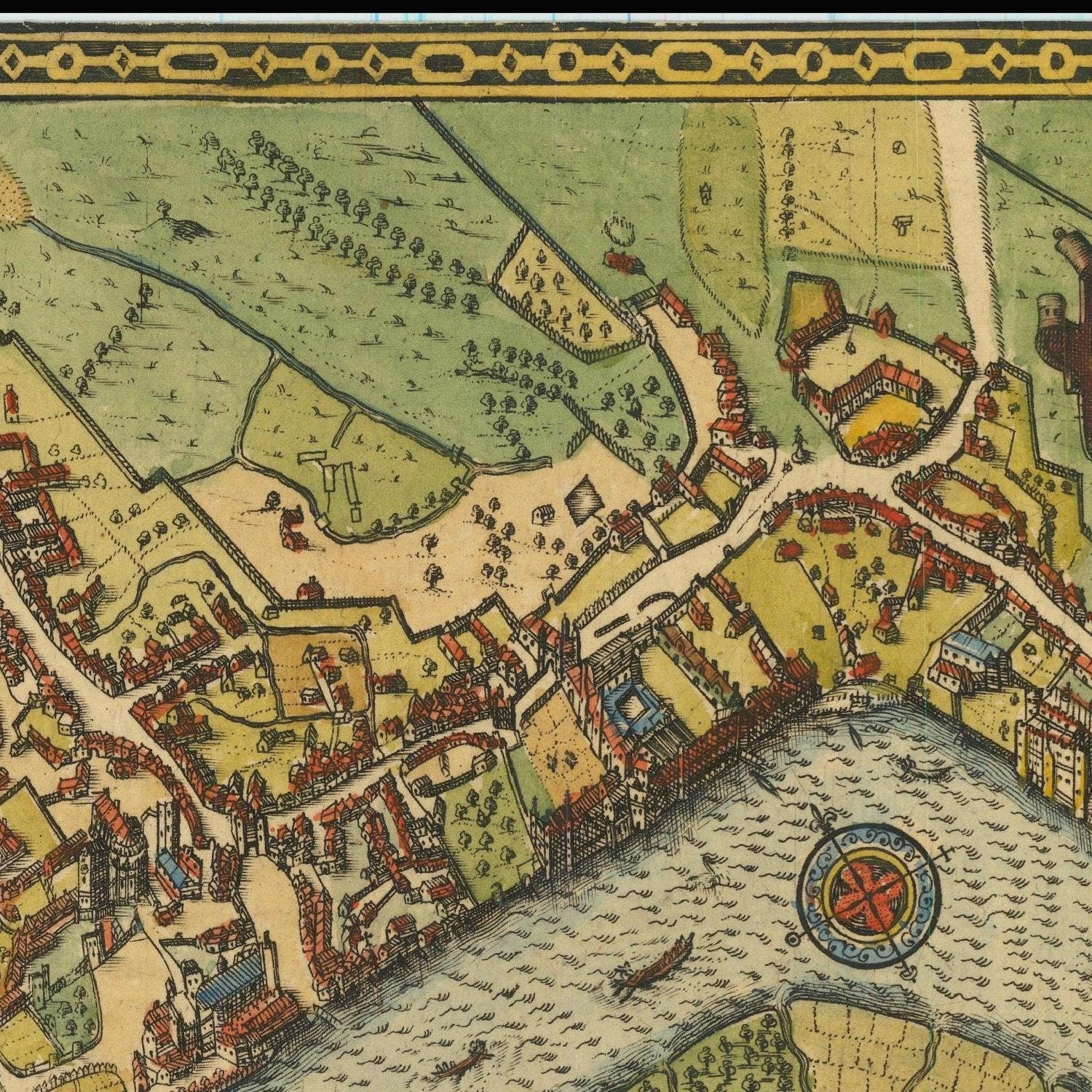 detail of the map from the centre left