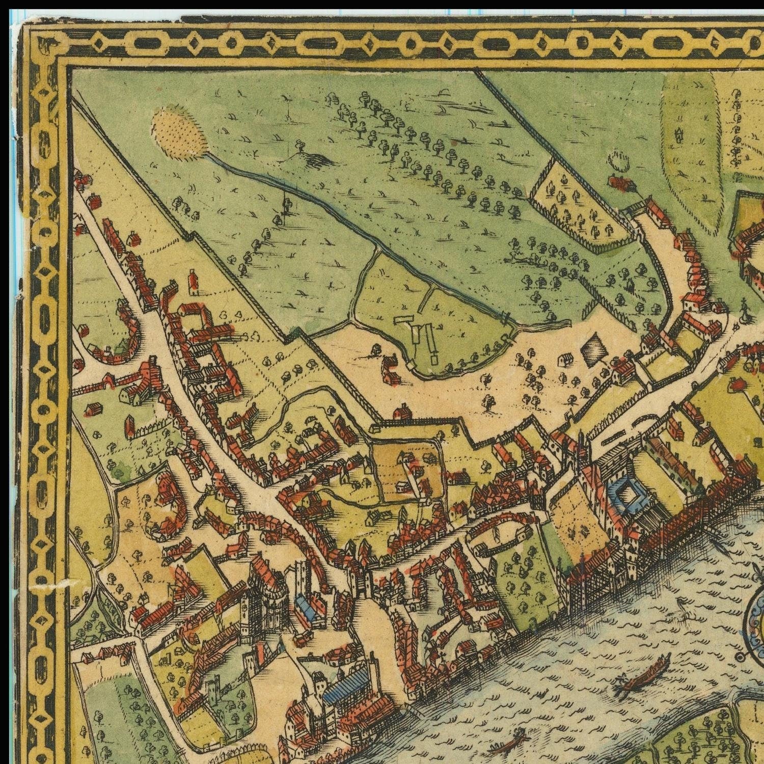 detail of the map from the top left corner