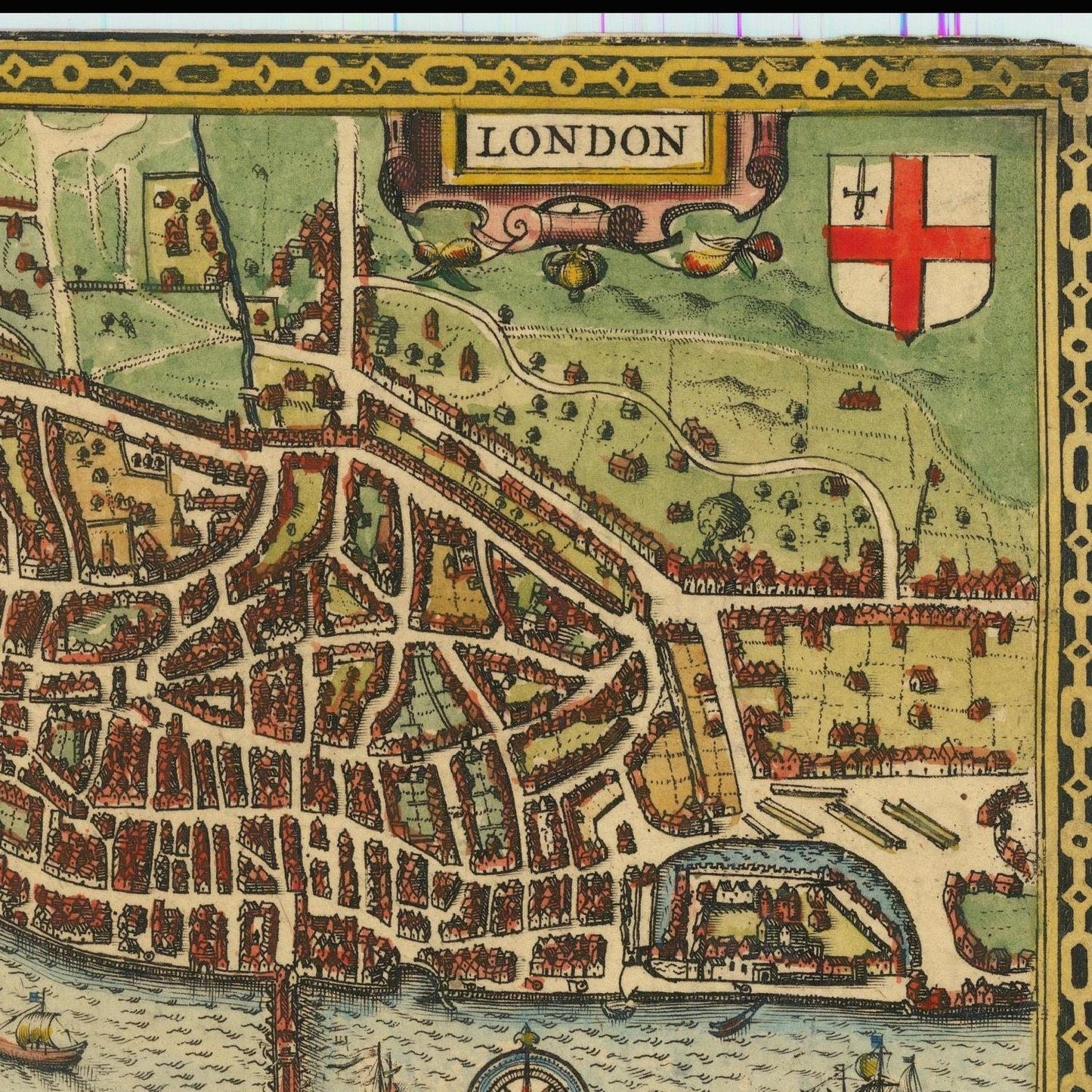 detail of the map from the top right corner