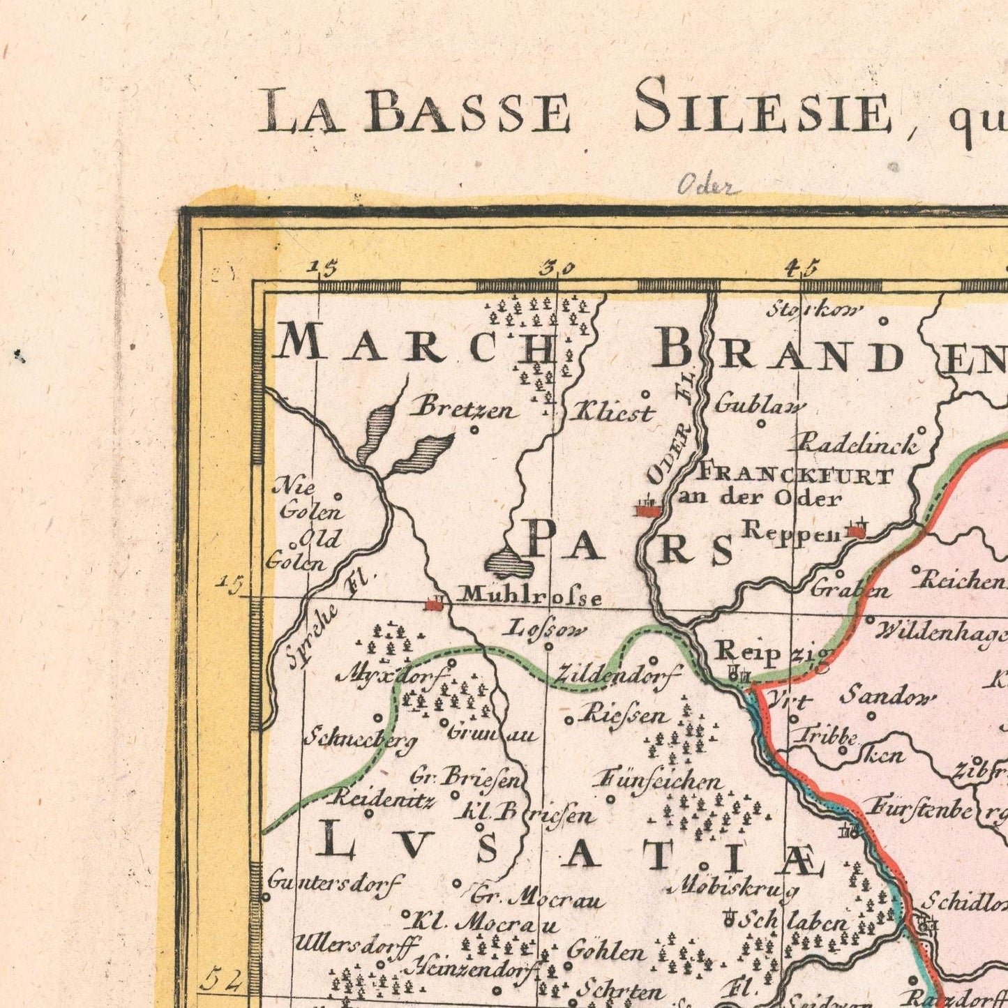 detail of the map from the top left corner