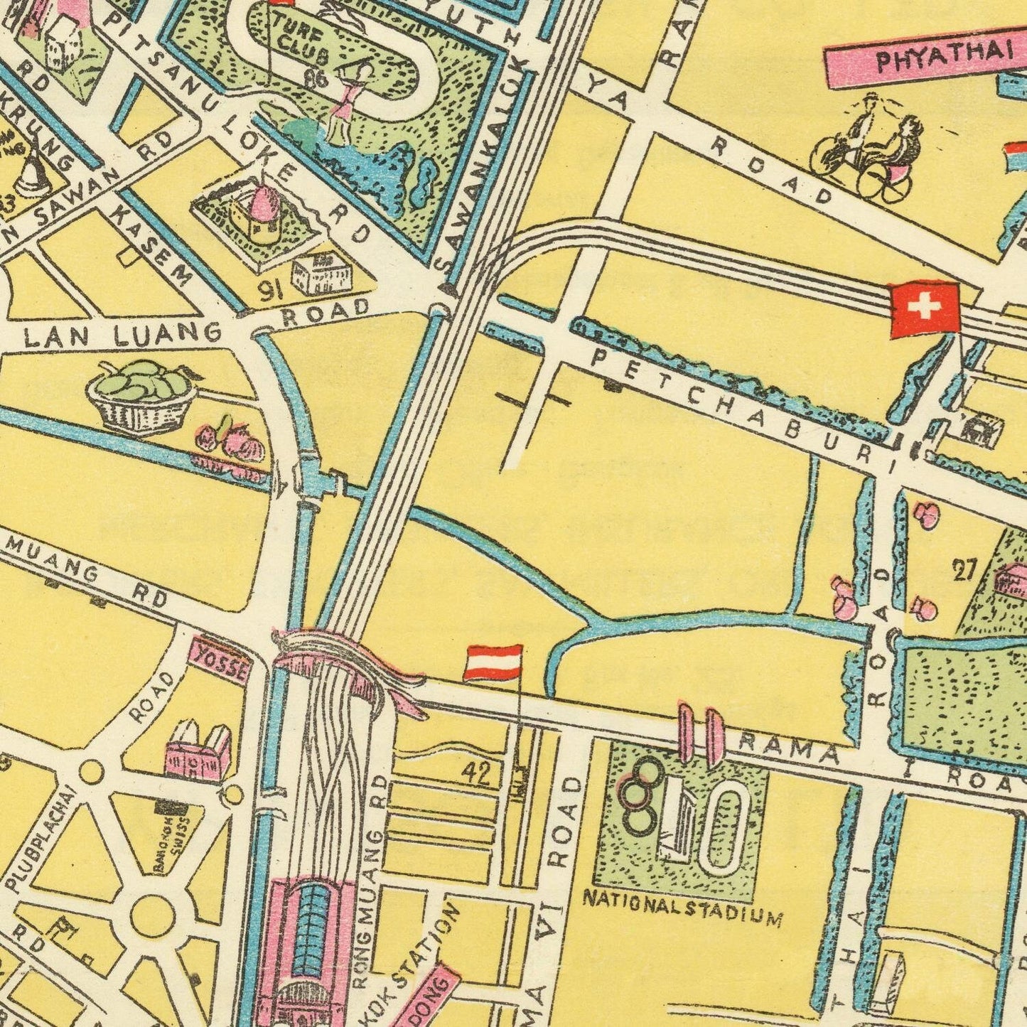 detail of the map from the centre left