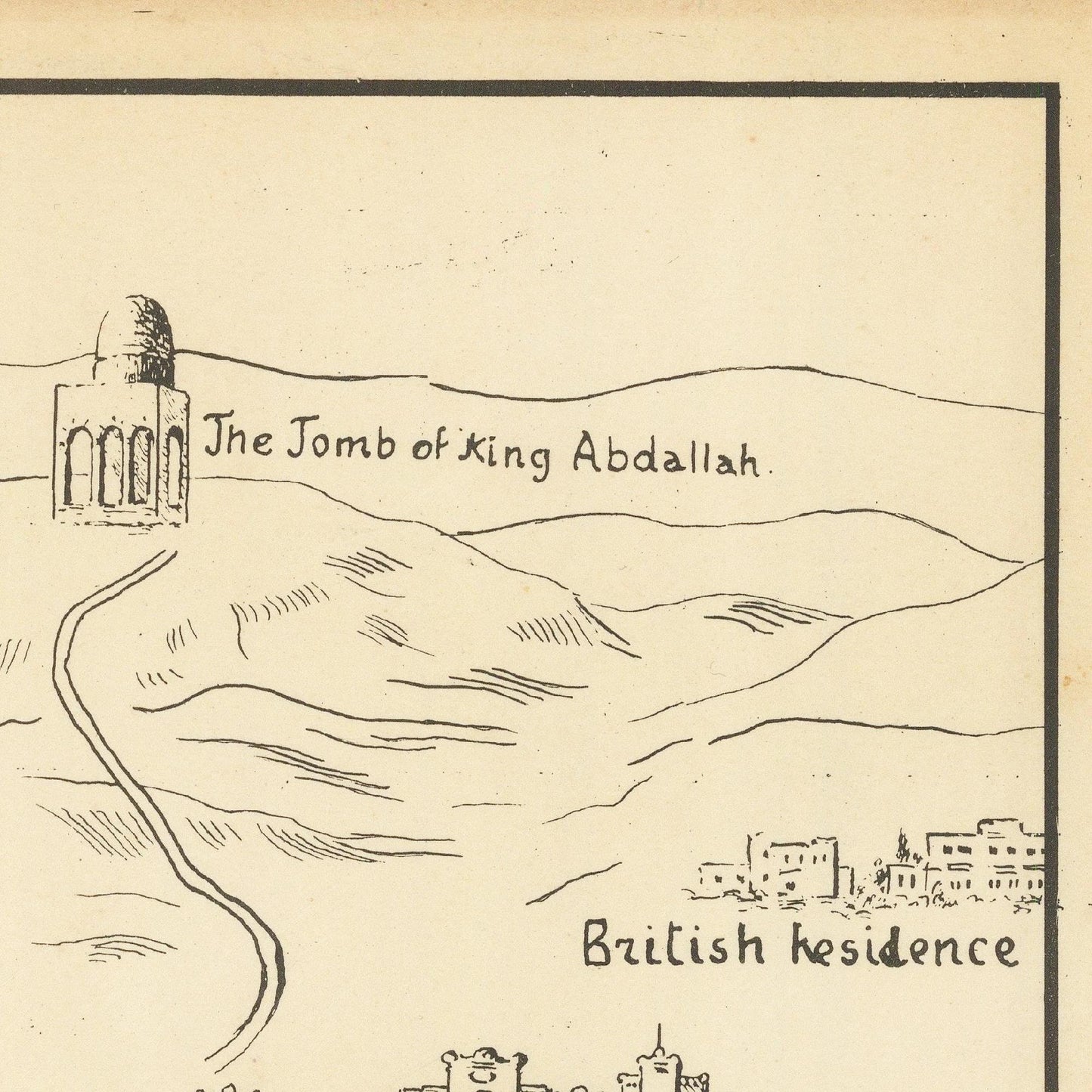 detail of the map from the top right corner