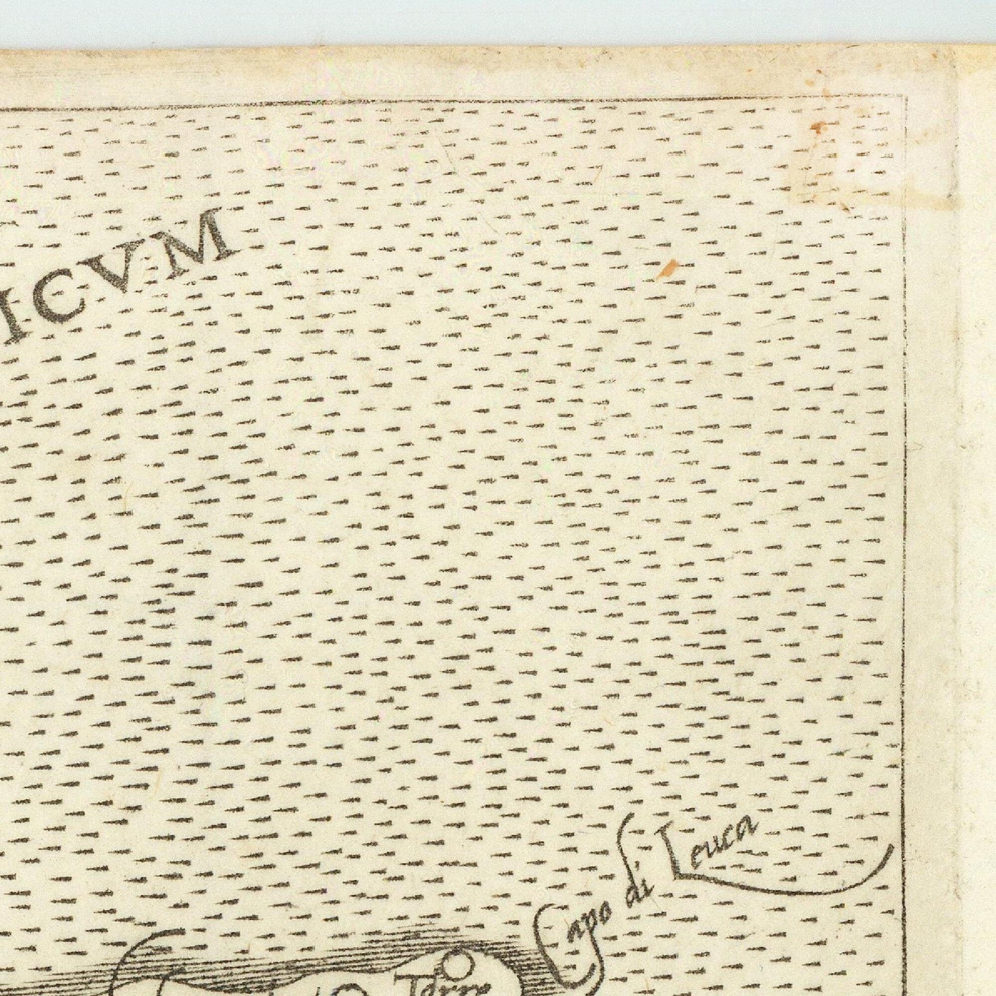 detail of the map from the top right corner