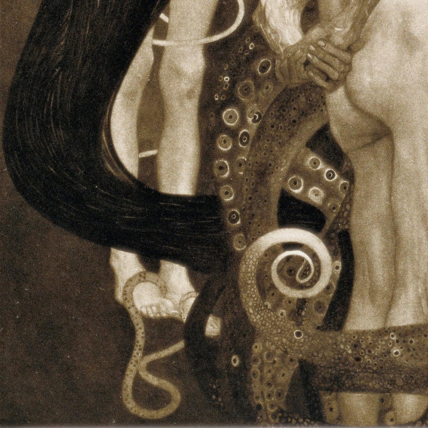 detail of the fine art reproduction from the bottom left corner