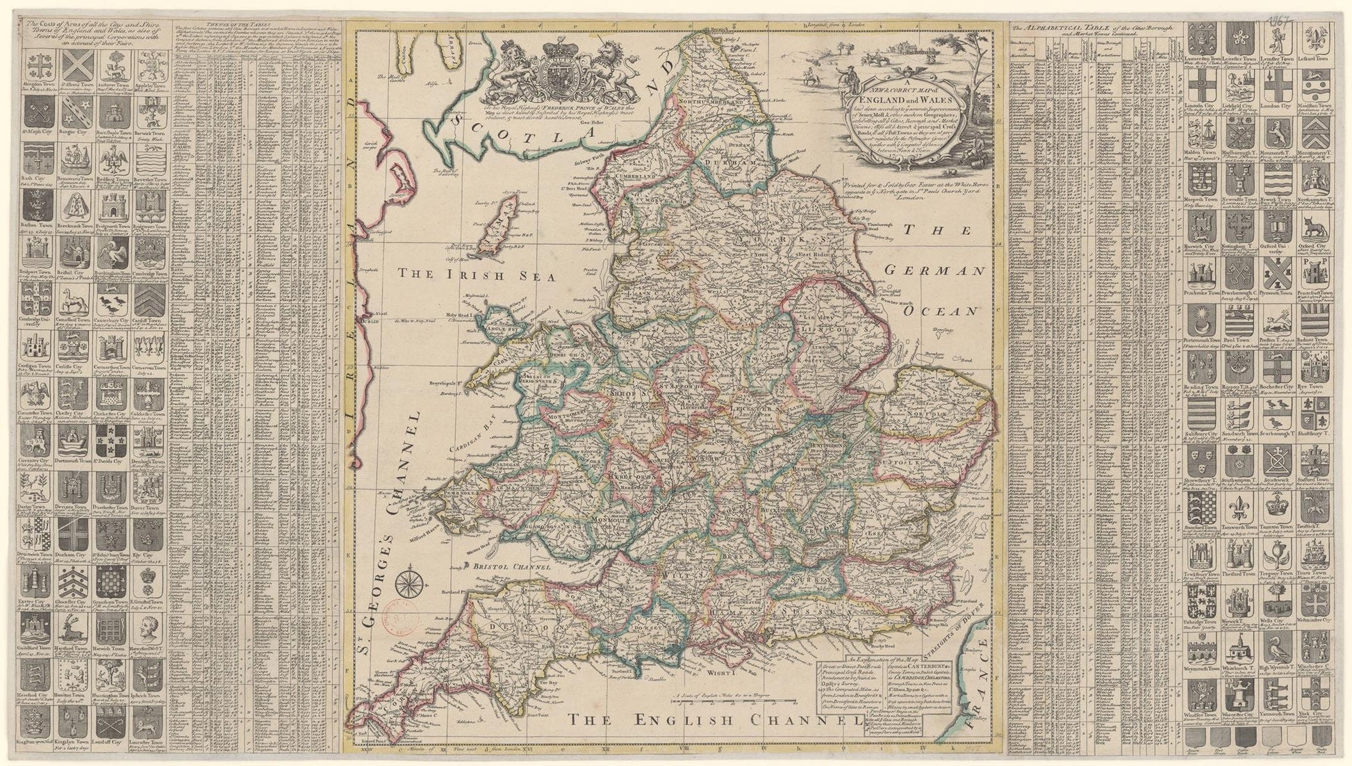 presentation of the map reproduction without a frame