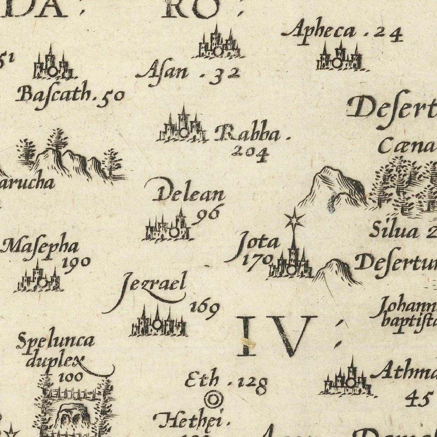 detail of the map from the centre 