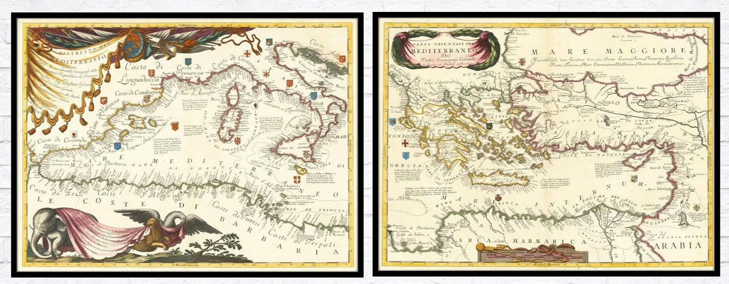 presentation of the map set reproduction without a frame