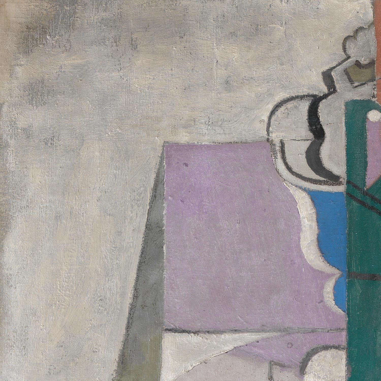 detail of the fine art reproduction from the top left corner