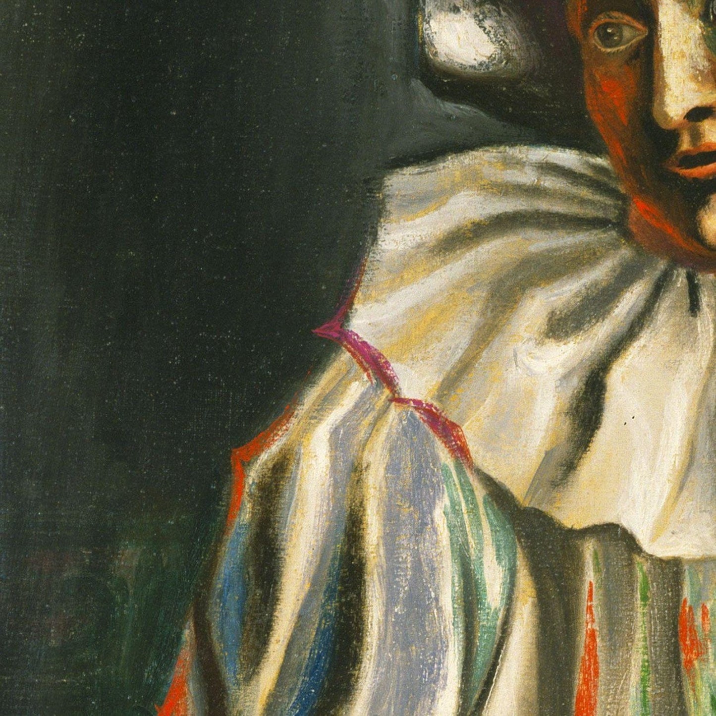 detail of the fine art reproduction from the centre left