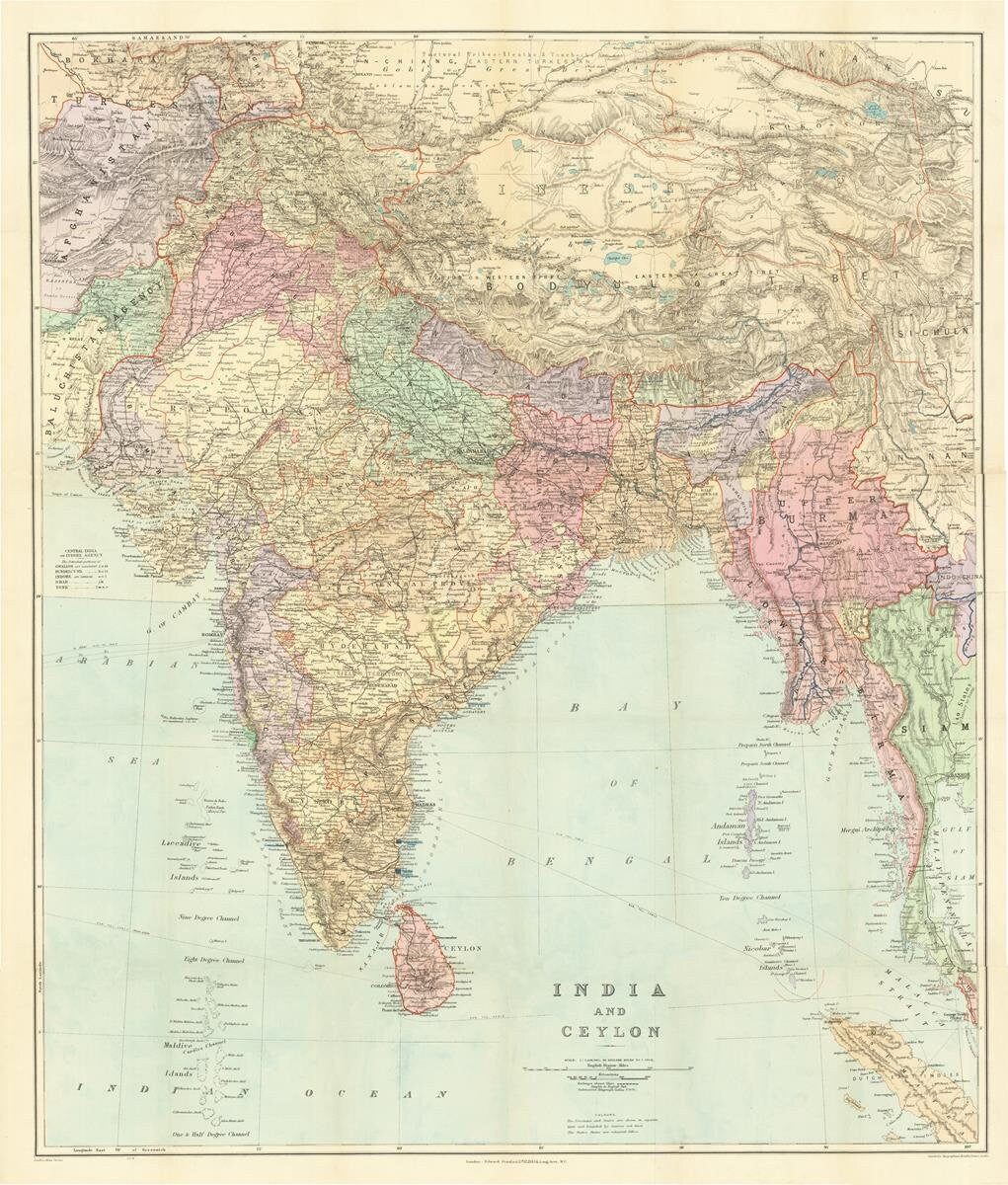 presentation of the map reproduction without a frame