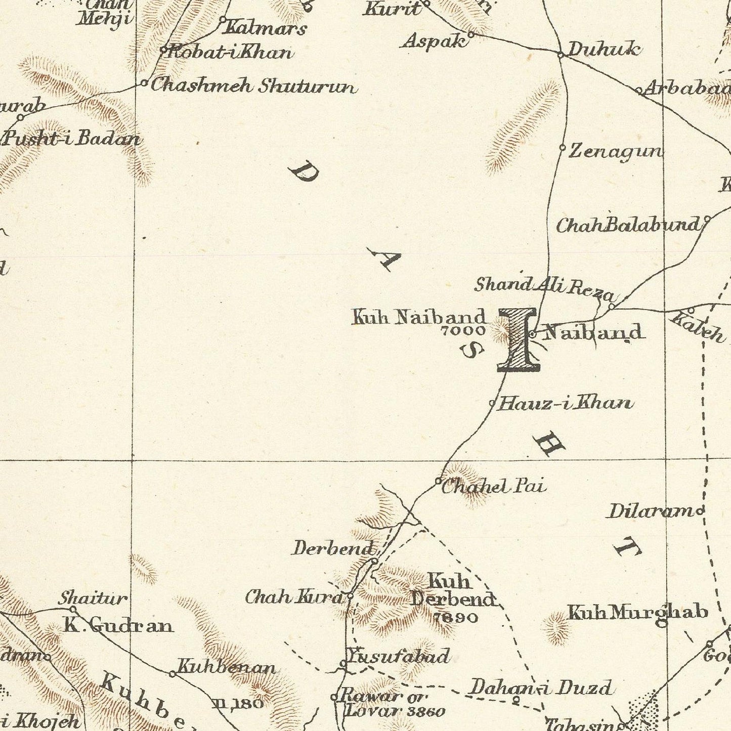 detail of the map from the centre 