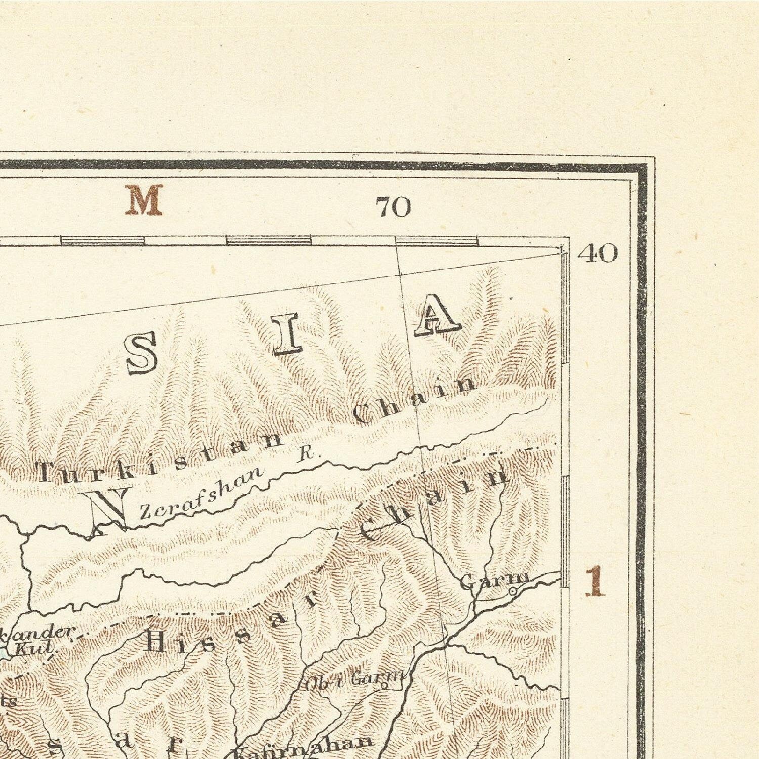 detail of the map from the top right corner