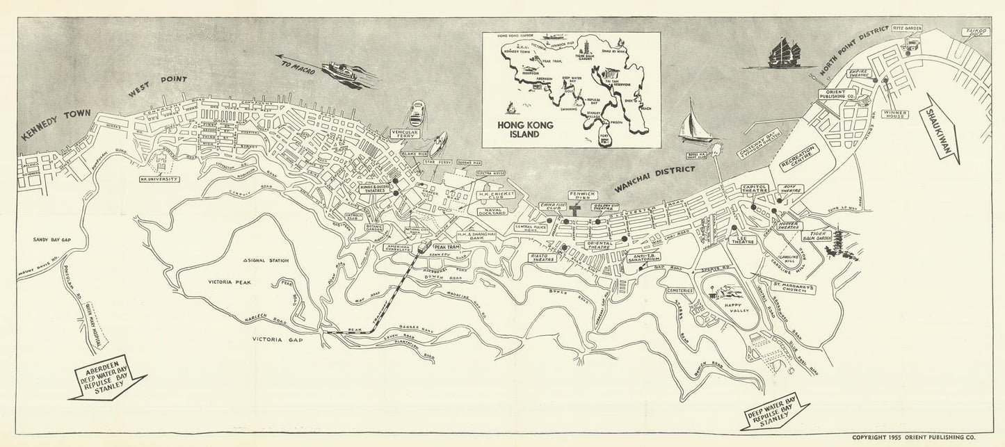 presentation of the map reproduction without a frame