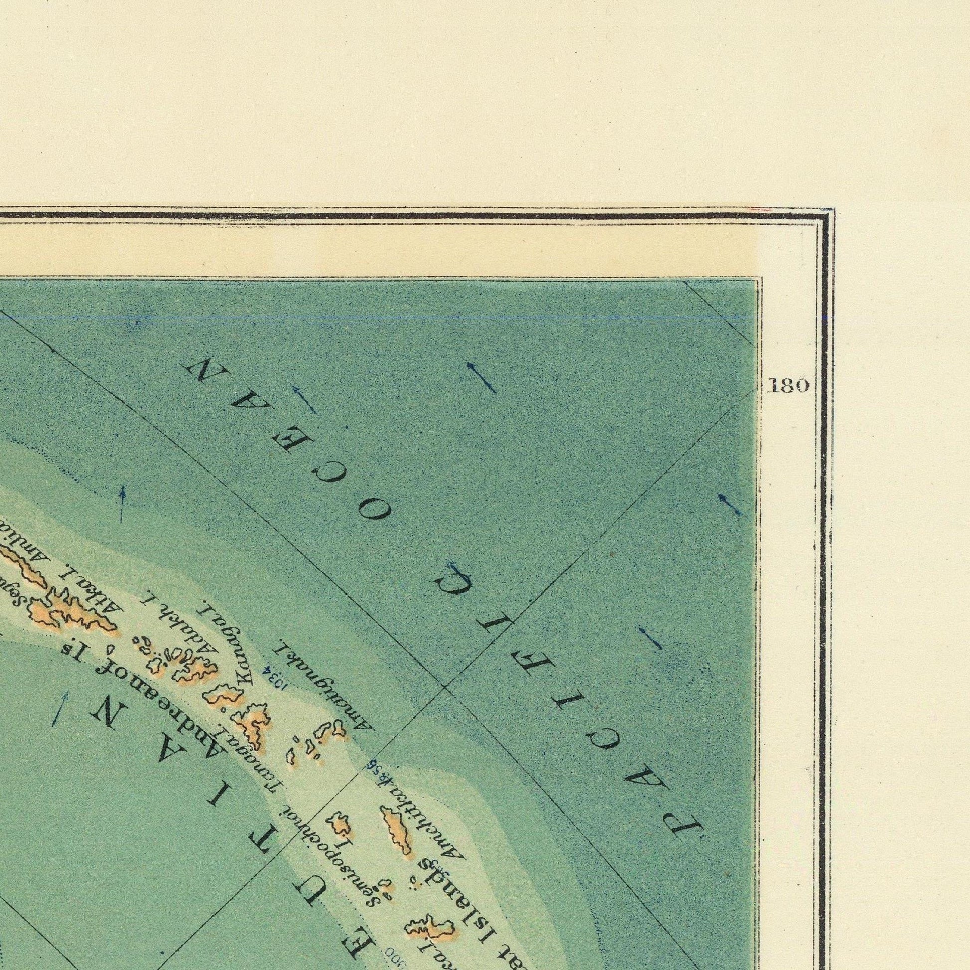 detail of the map from the bottom left corner