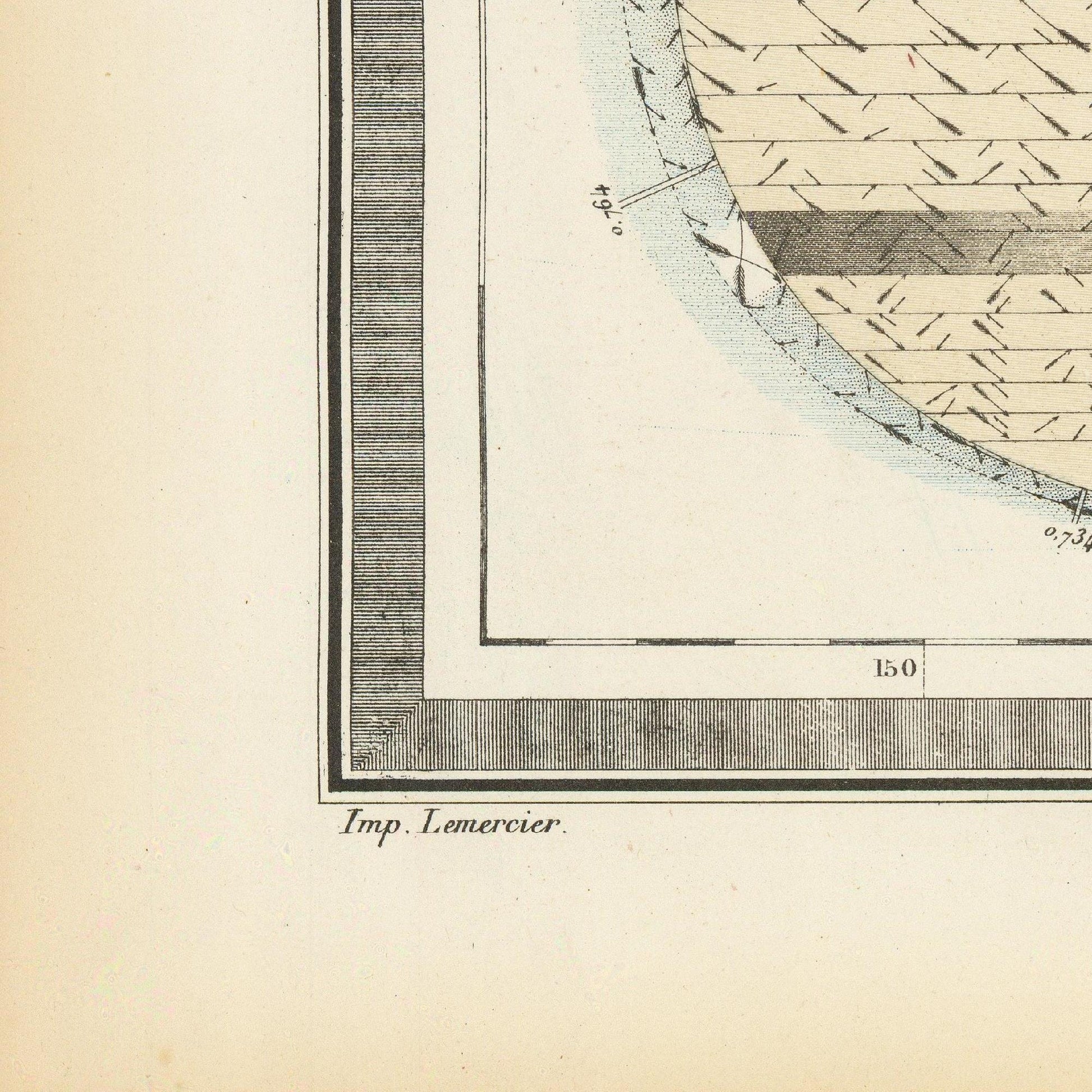 detail of the map from the bottom left corner