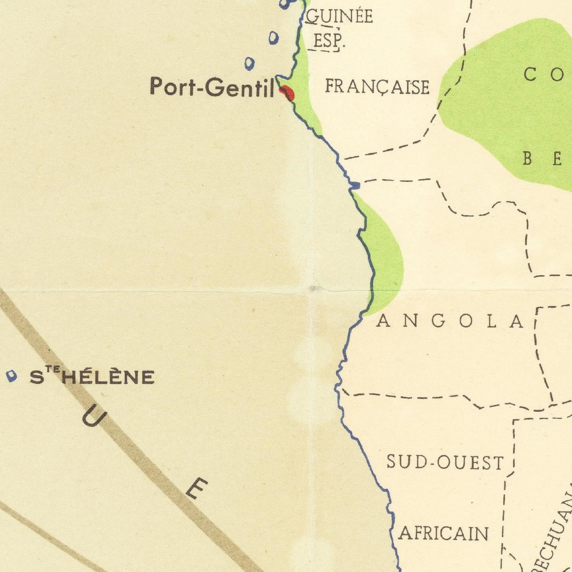 detail of the map from the centre 