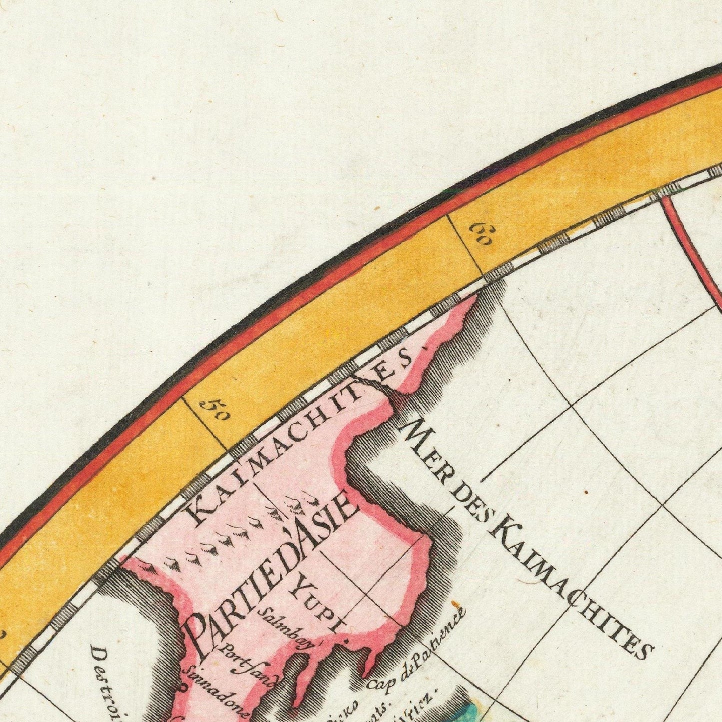 detail of the map from the centre left